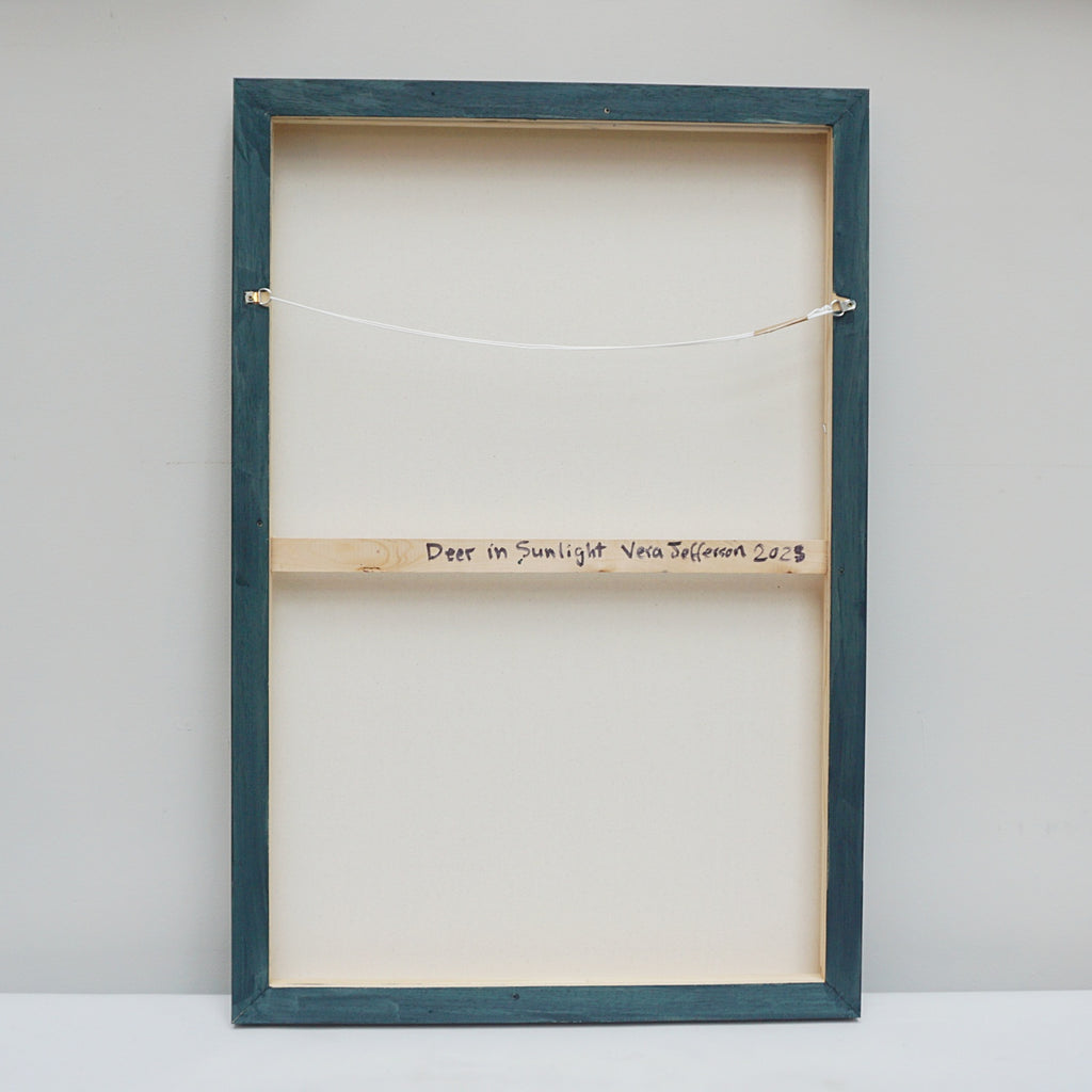 'Deers In Sunlight'. An Art Deco Style Contemporary painting by Vera Jefferson