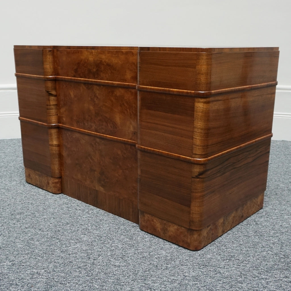 Vintage Art Deco Walnut Desk - Original Art Deco Furniture - Jeroen Markies Art Deco