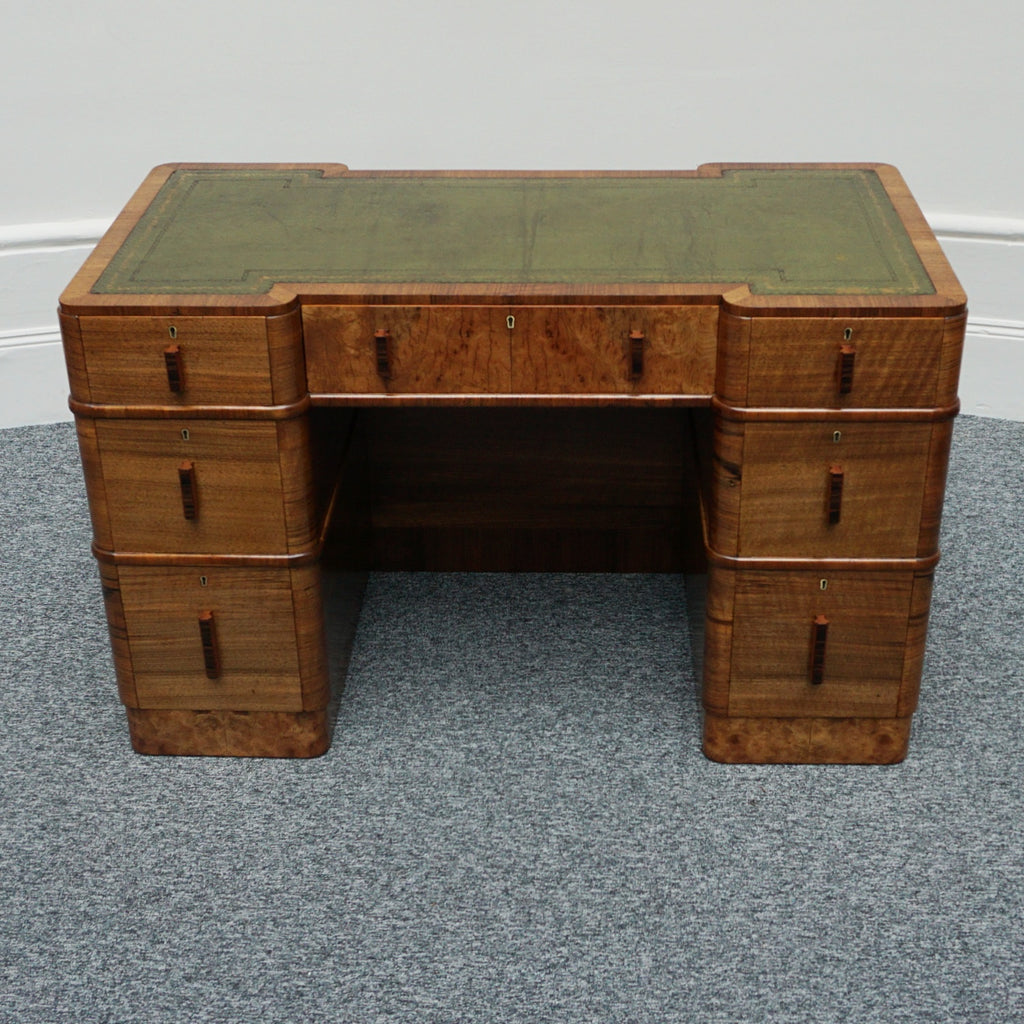 Vintage Art Deco Walnut Desk - Original Art Deco Furniture - Jeroen Markies Art Deco