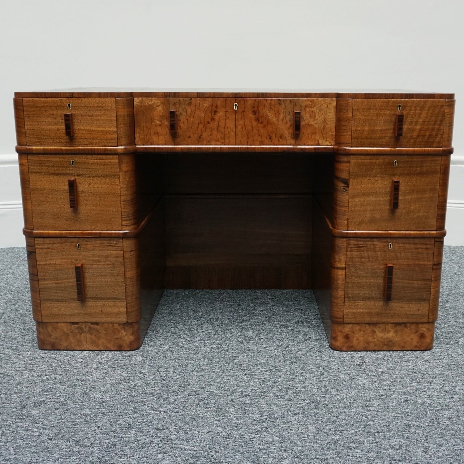 Vintage Art Deco Walnut Desk - Original Art Deco Furniture - Jeroen Markies Art Deco
