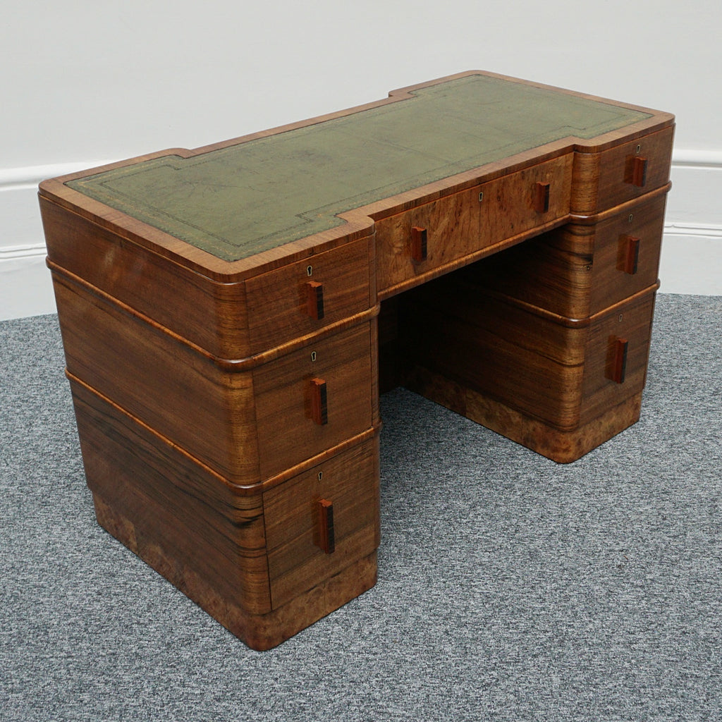 Vintage Art Deco Walnut Desk - Original Art Deco Furniture - Jeroen Markies Art Deco