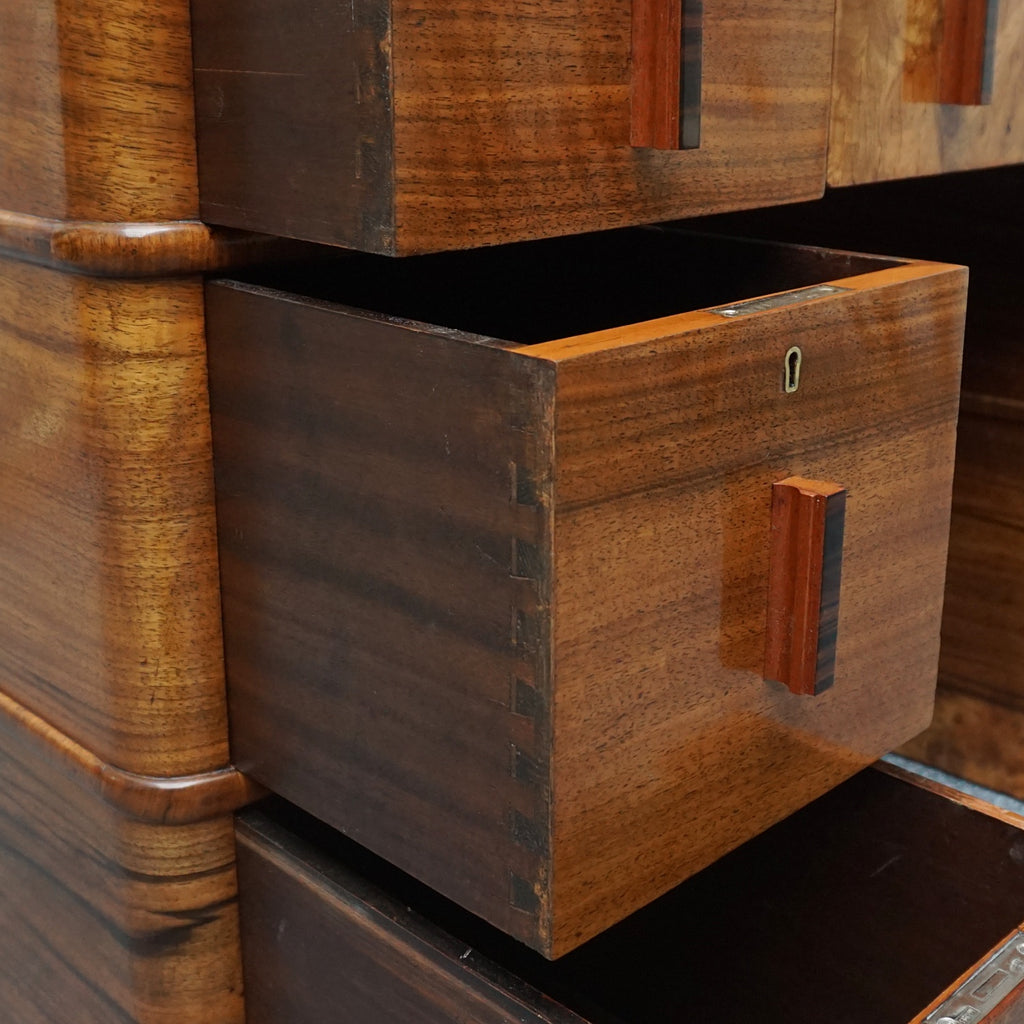 Vintage Art Deco Walnut Desk - Original Art Deco Furniture - Jeroen Markies Art Deco