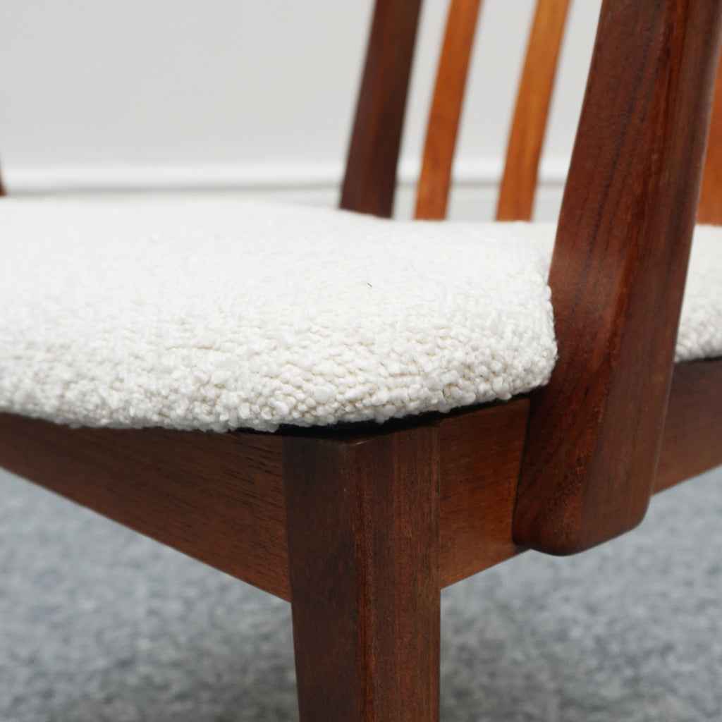 1960's Danish Desk Chair Rosewood and Boucle Vintage Danish Mid-Century Furniture - Jeroen Markies Art Deco 