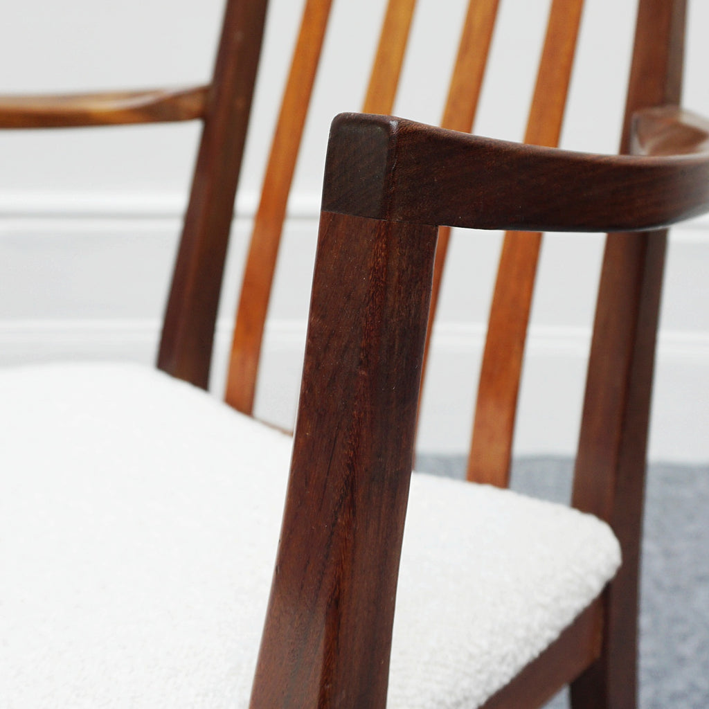 1960's Danish Desk Chair Rosewood and Boucle Vintage Danish Mid-Century Furniture - Jeroen Markies Art Deco 