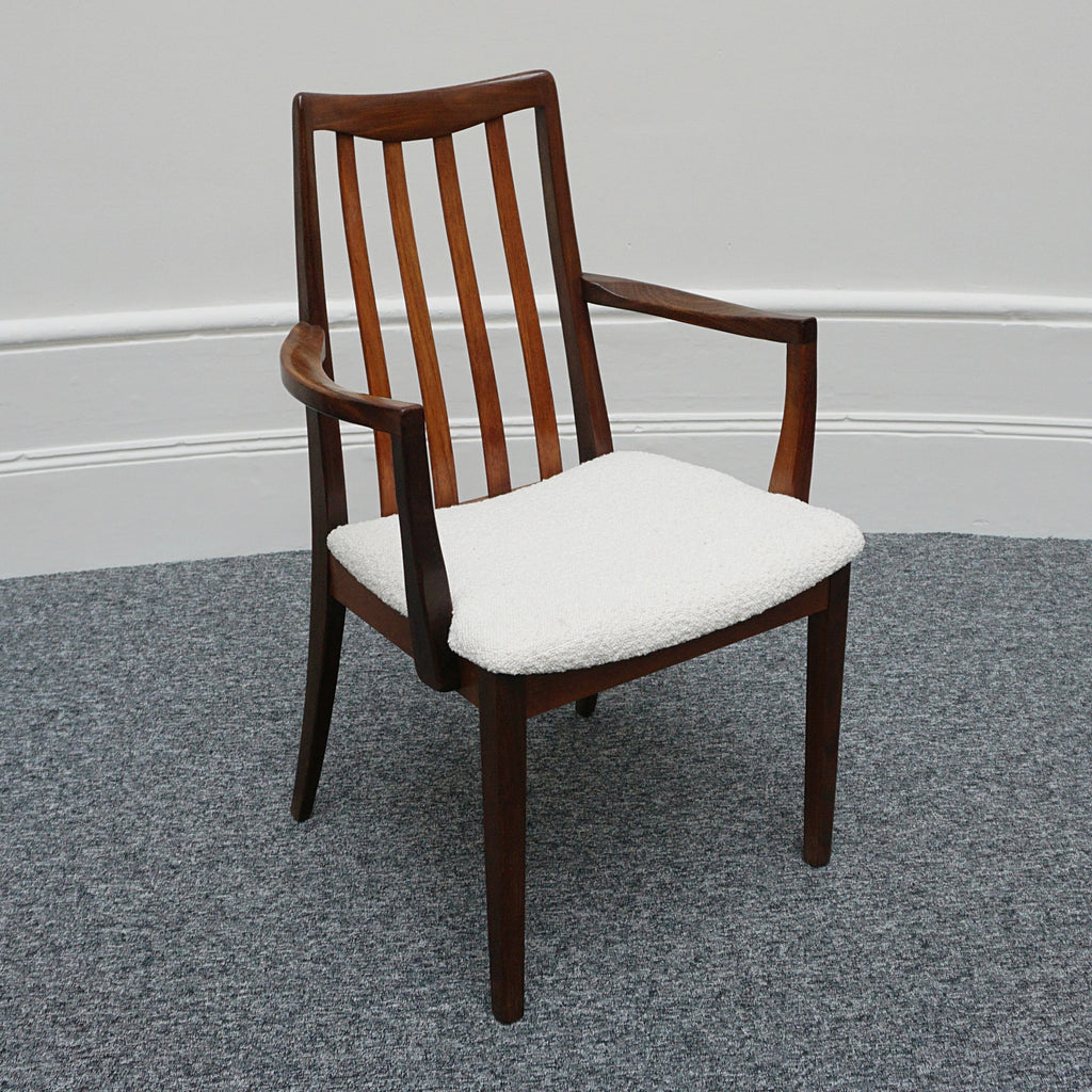 1960's Danish Desk Chair Rosewood and Boucle Vintage Danish Mid-Century Furniture - Jeroen Markies Art Deco 