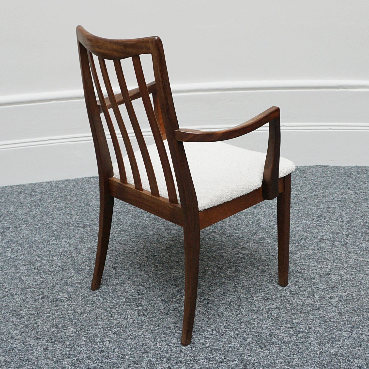 1960's Danish Desk Chair Rosewood and Boucle Vintage Danish Mid-Century Furniture - Jeroen Markies Art Deco 