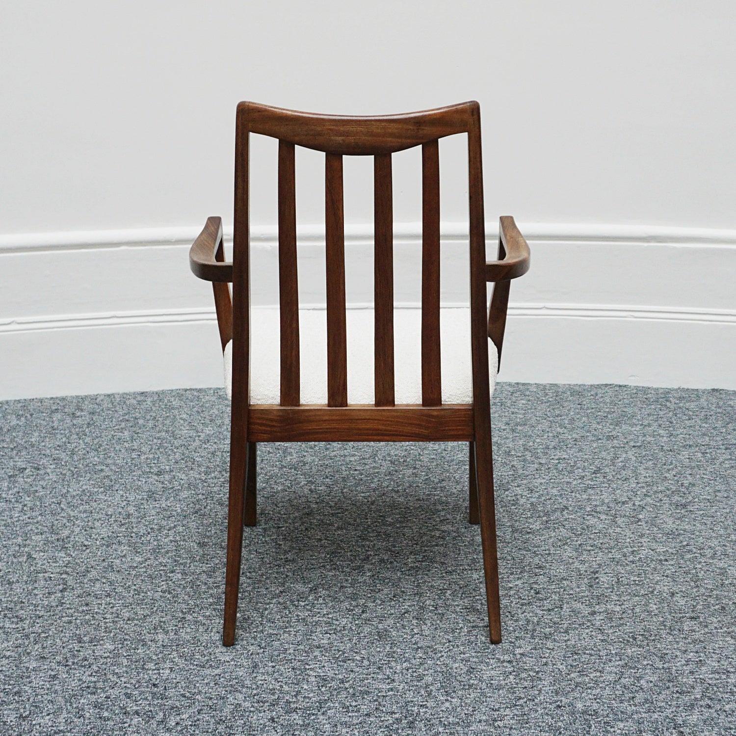 1960's Danish Desk Chair Rosewood and Boucle Vintage Danish Mid-Century Furniture - Jeroen Markies Art Deco 