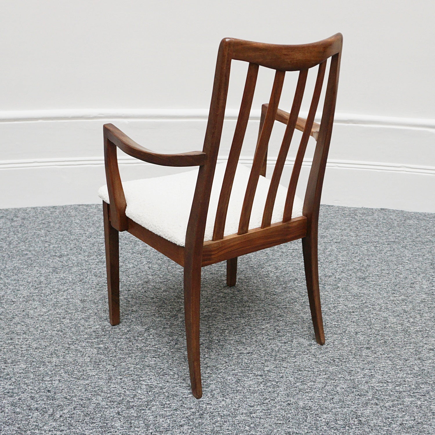 1960's Danish Desk Chair Rosewood and Boucle Vintage Danish Mid-Century Furniture - Jeroen Markies Art Deco 