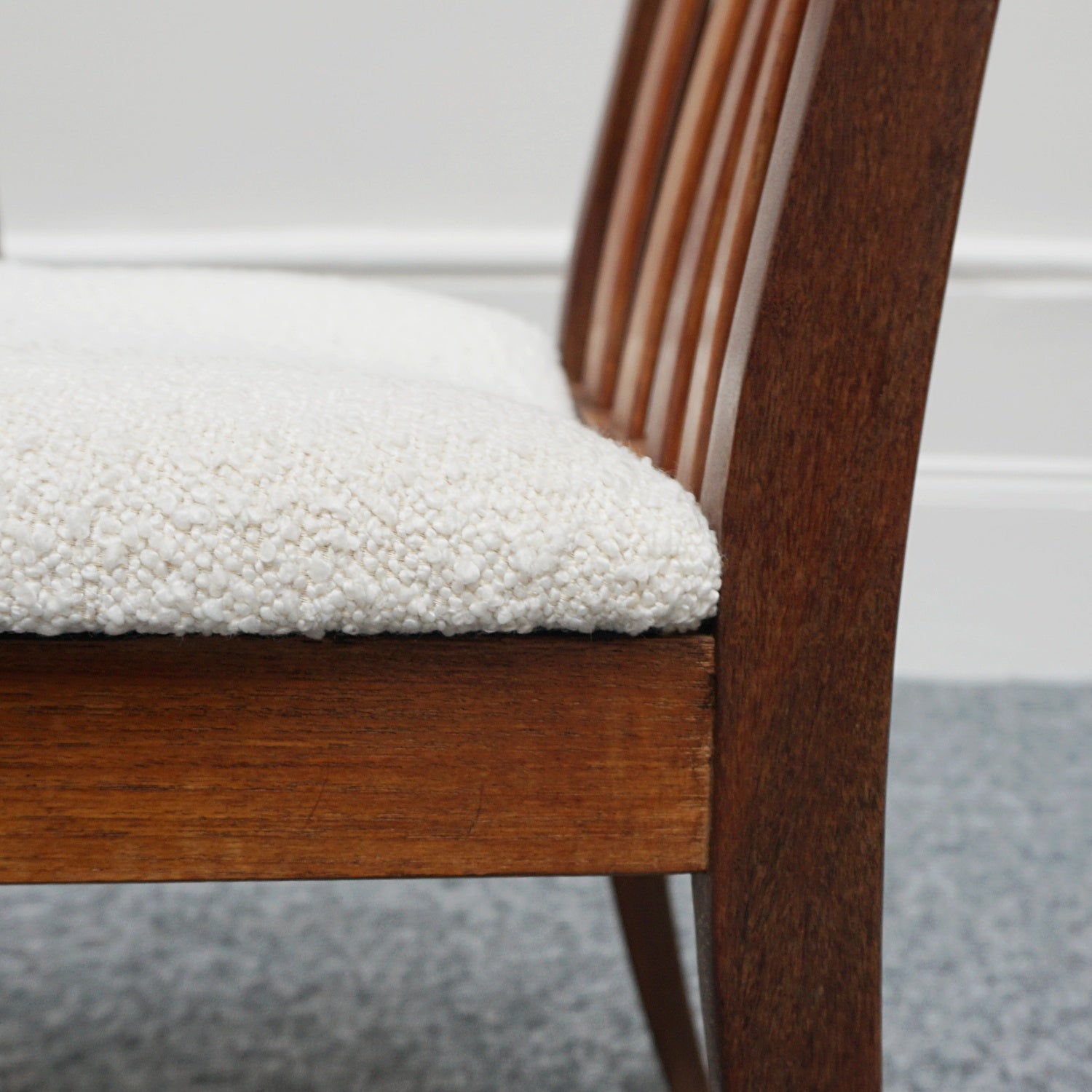 1960's Danish Desk Chair Rosewood and Boucle Vintage Danish Mid-Century Furniture - Jeroen Markies Art Deco 