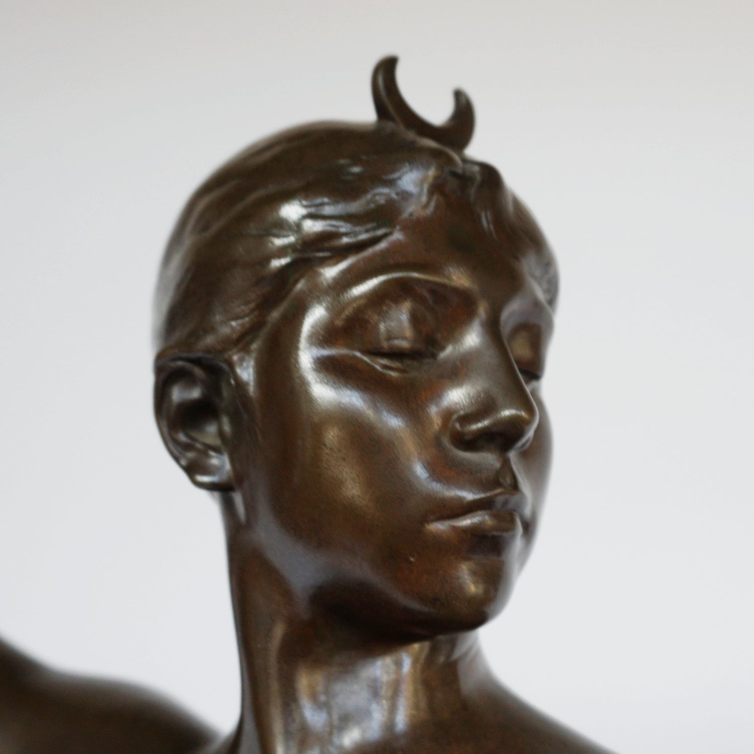 Art Nouveau Bronze Sculpture of Diana the Huntress by Jean Alexandre Joseph Falguiére French, Circa 1890