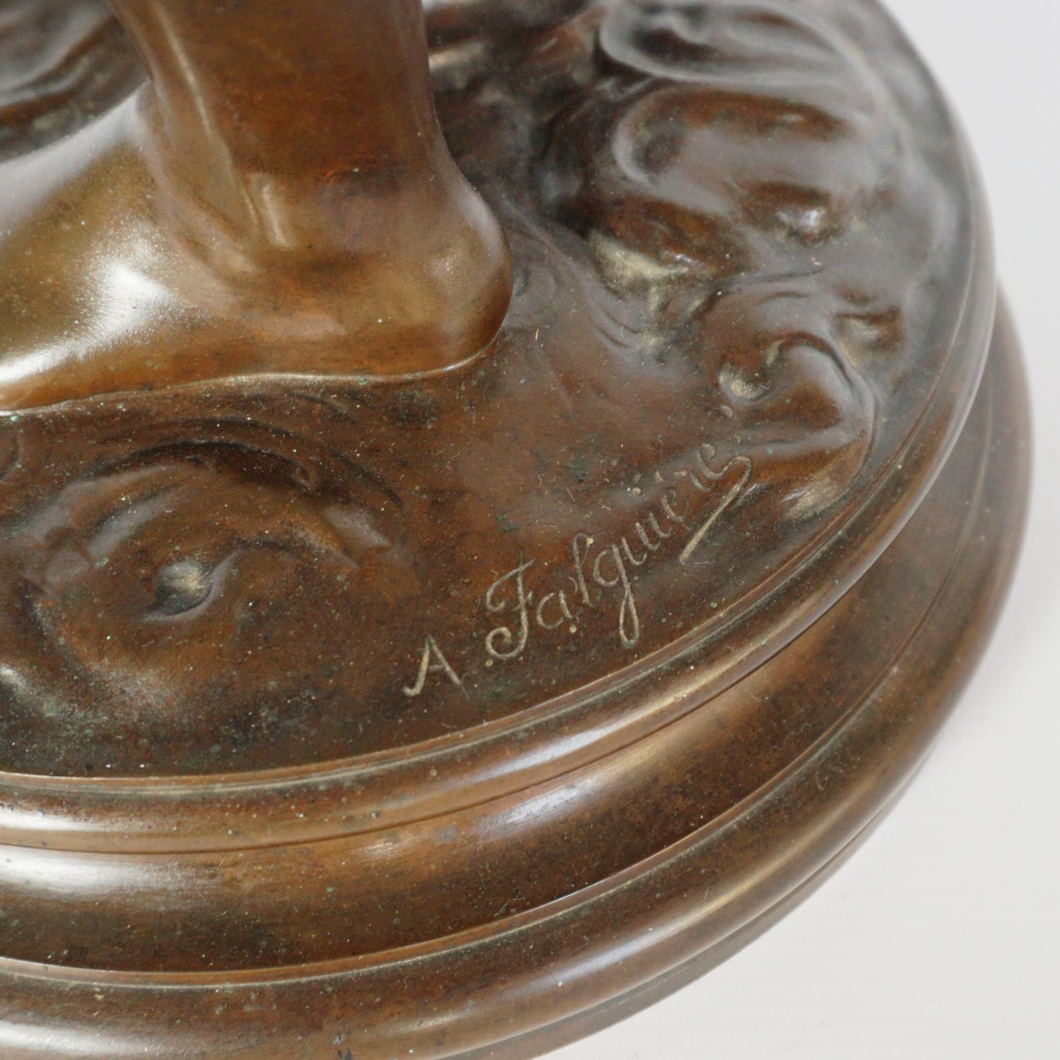 Art Nouveau Bronze Sculpture of Diana the Huntress by Jean Alexandre Joseph Falguiére French, Circa 1890