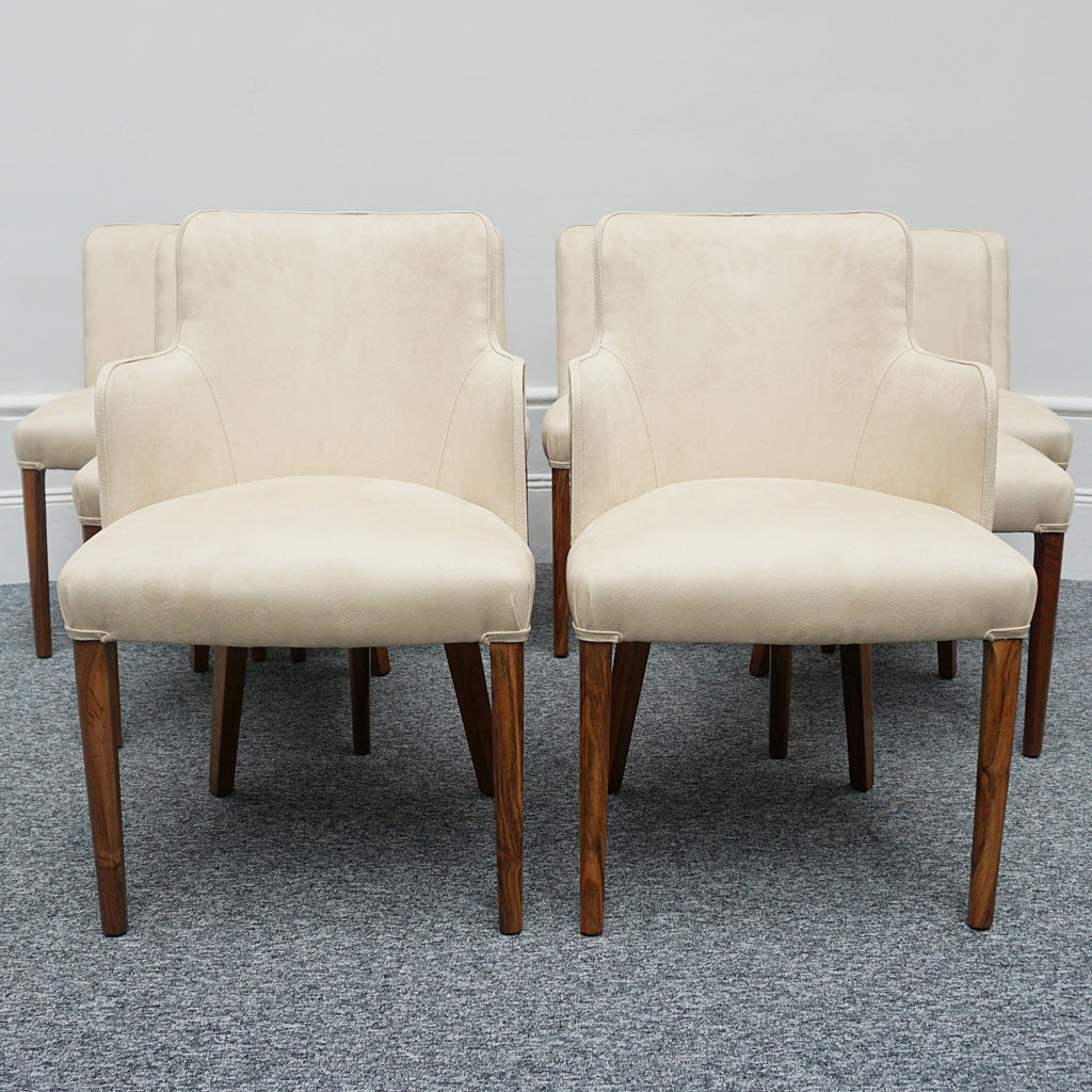 Vintage Art Deco 8 Seater Dining table and chairs Walnut and Copper - Jeroen Markies Art Deco