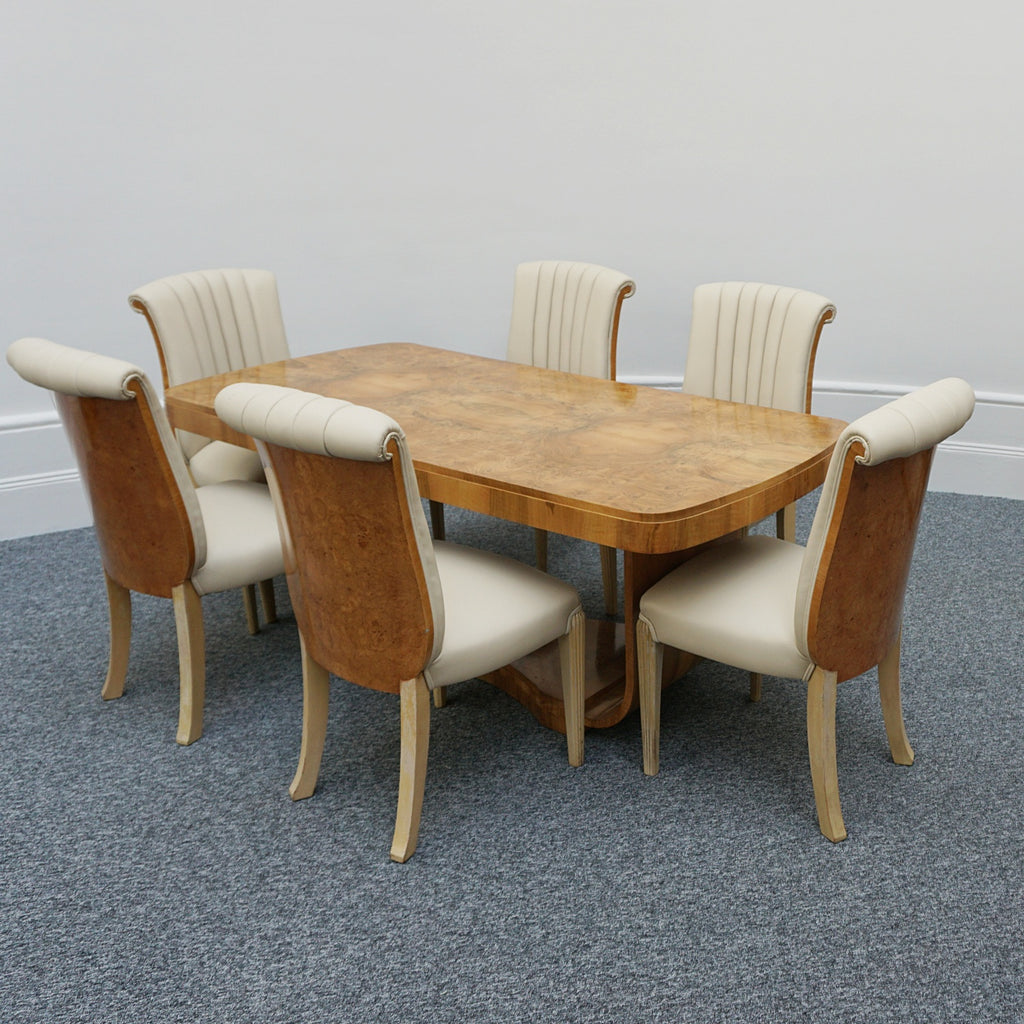 ArtOriginal Art  Deco 6 Seat Dining Suit by Harry & Lou Epstein and Hille - Jeroen Markies Art Deco