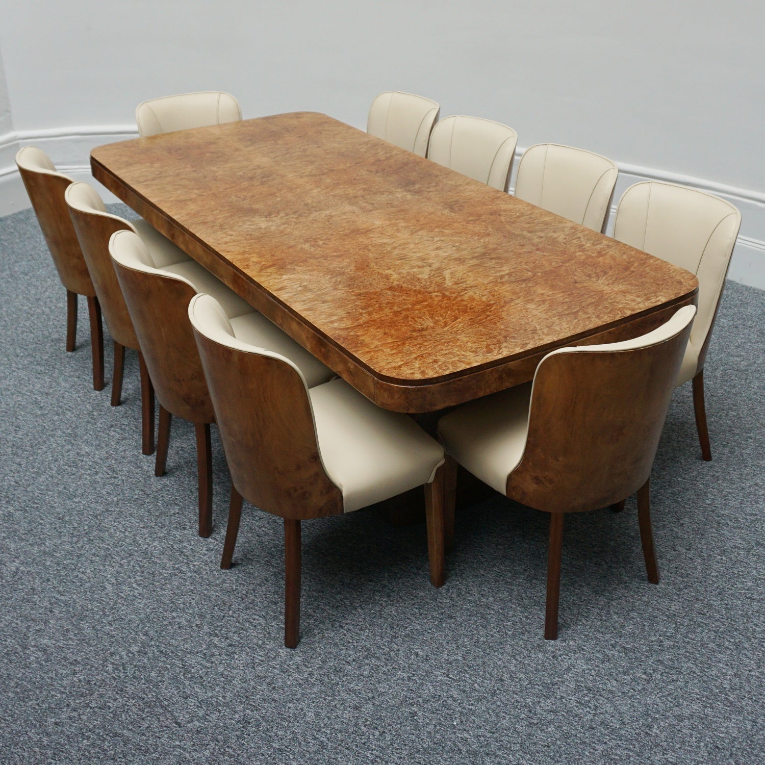 Original 1930's Art Deco Ten Seat Dining Suite by Harry & Lou Epstein - Jeroen Markies Art Deco