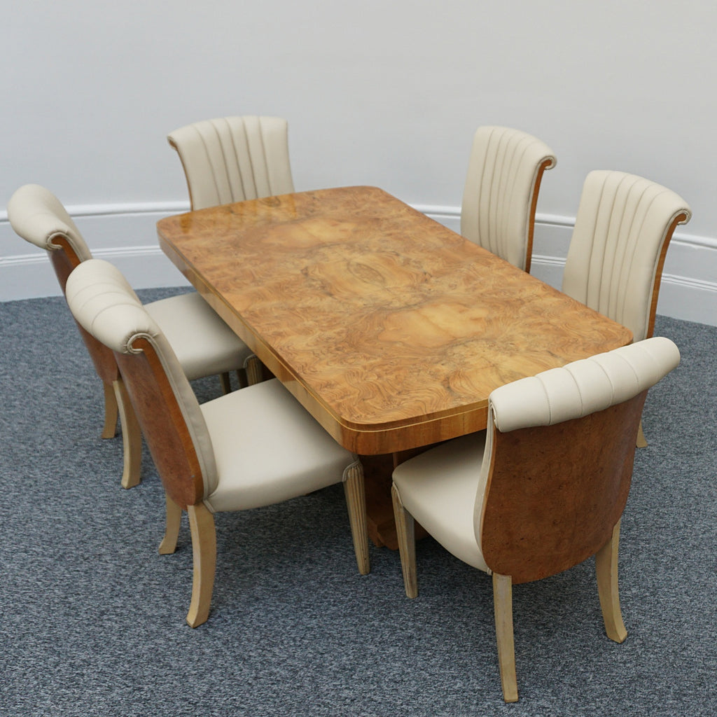 Original Art  Deco 6 Seat Dining Suit by Harry & Lou Epstein and Hille - Jeroen Markies Art Deco