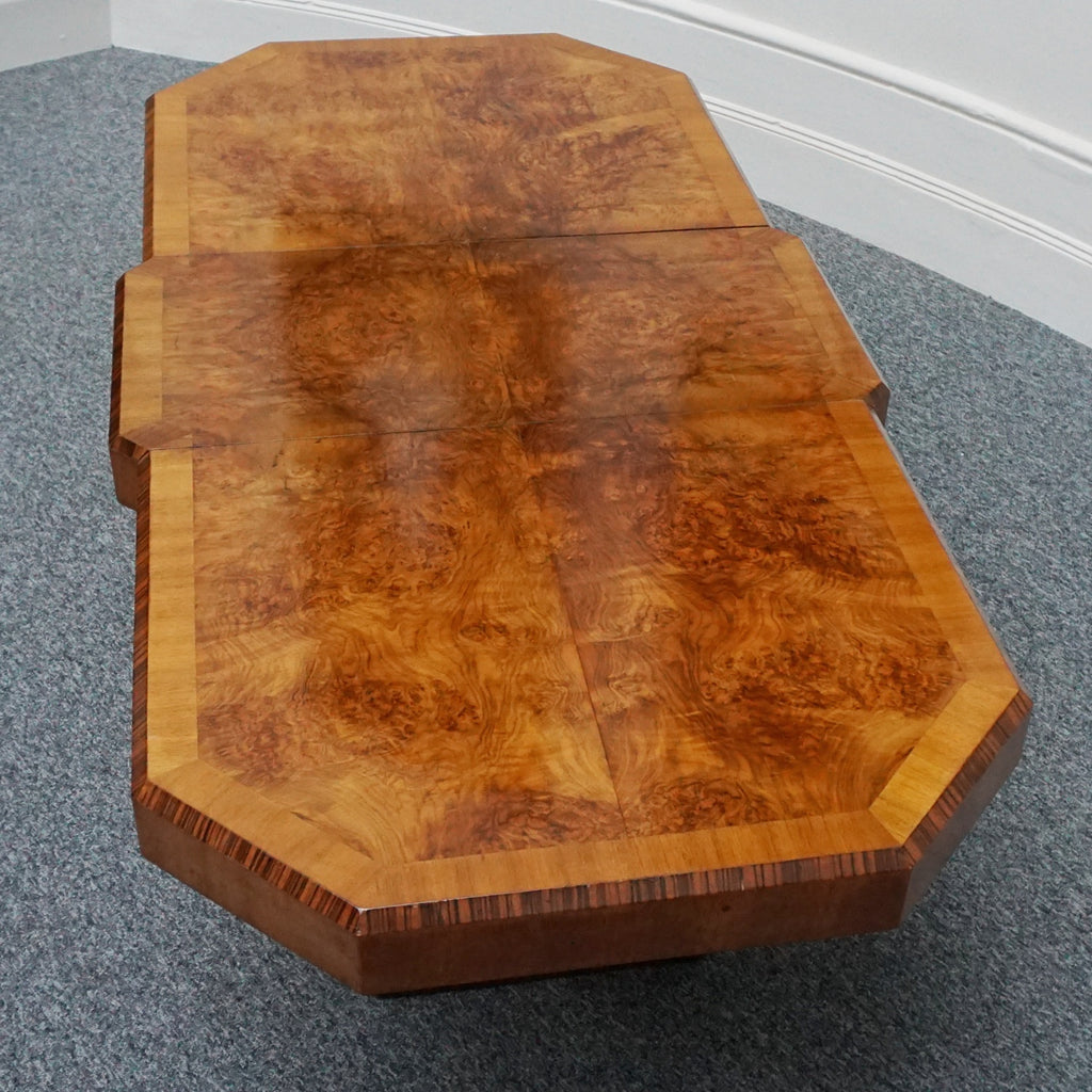 Art Deco Six Seat Dining Suite Burr Walnut - Jeroen Markies Art Deco - Original Art Deco 1935