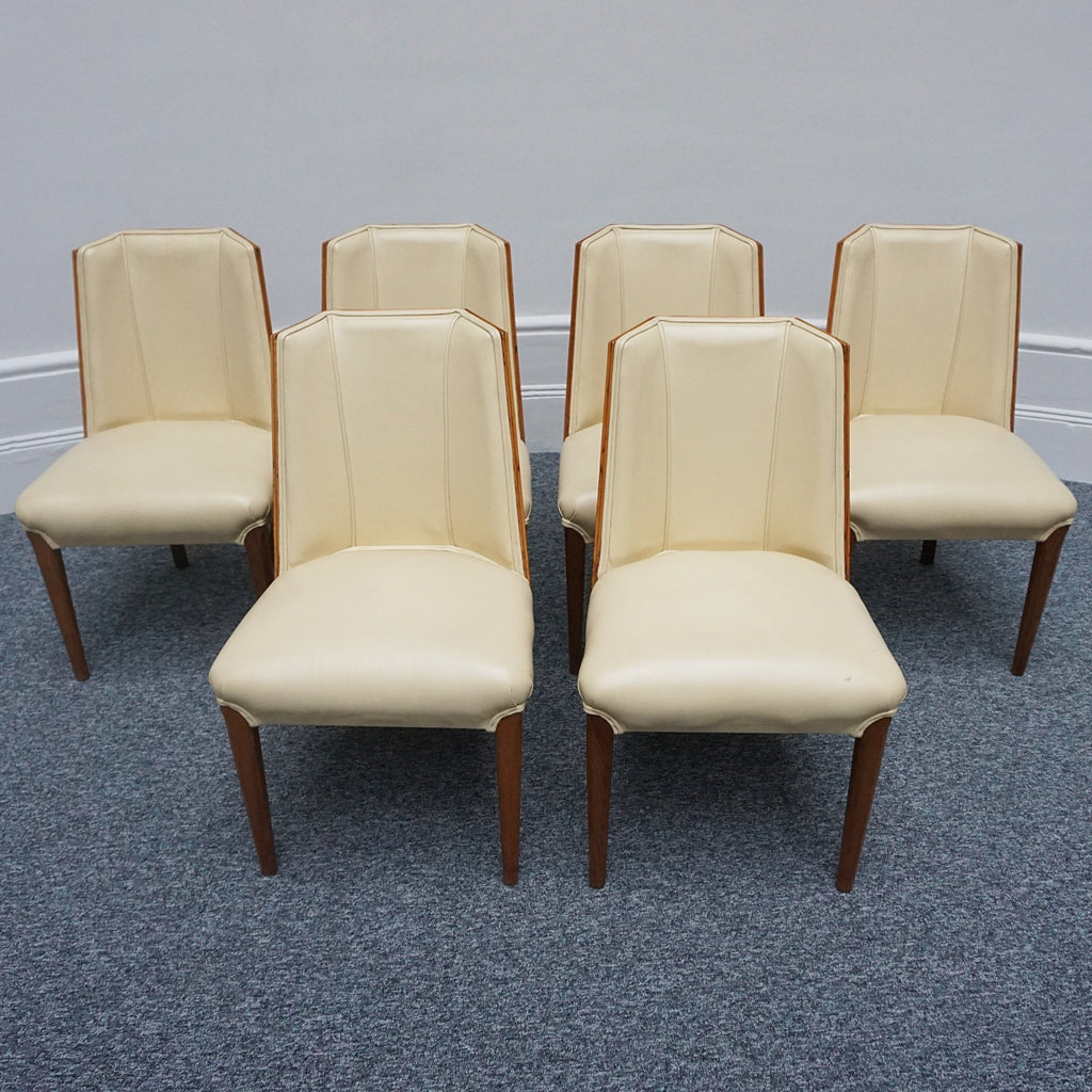 Art Deco Six Seat Dining Suite Burr Walnut - Jeroen Markies Art Deco - Original Art Deco 1935
