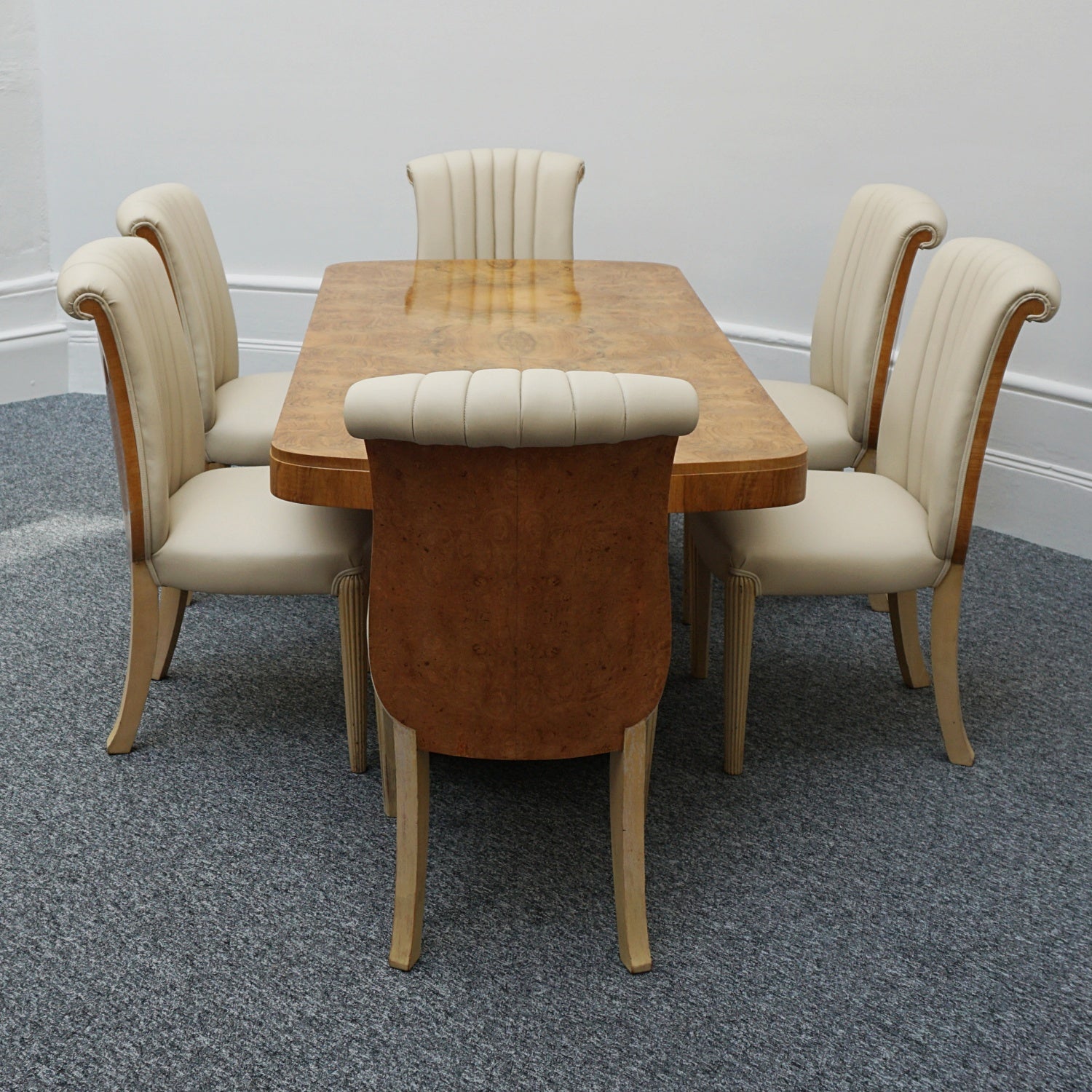 Original Art  Deco 6 Seat Dining Suit by Harry & Lou Epstein and Hille - Jeroen Markies Art Deco