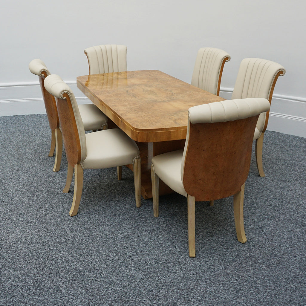 Original Art  Deco 6 Seat Dining Suit by Harry & Lou Epstein and Hille - Jeroen Markies Art Deco