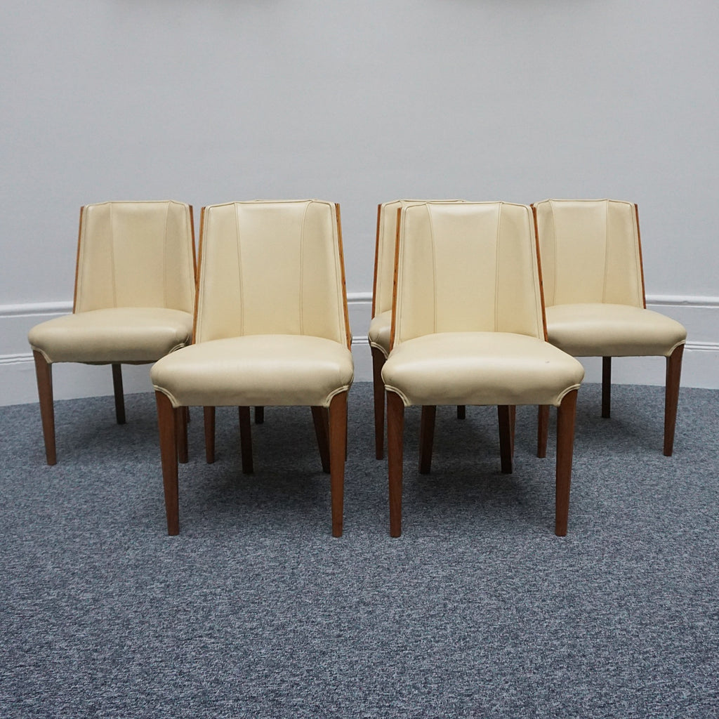 Art Deco Six Seat Dining Suite Burr Walnut - Jeroen Markies Art Deco - Original Art Deco 1935