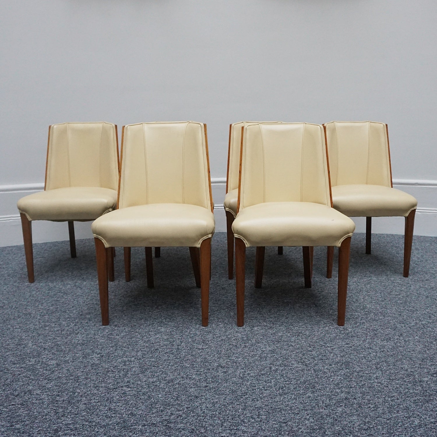 Art Deco Six Seat Dining Suite Burr Walnut - Jeroen Markies Art Deco - Original Art Deco 1935