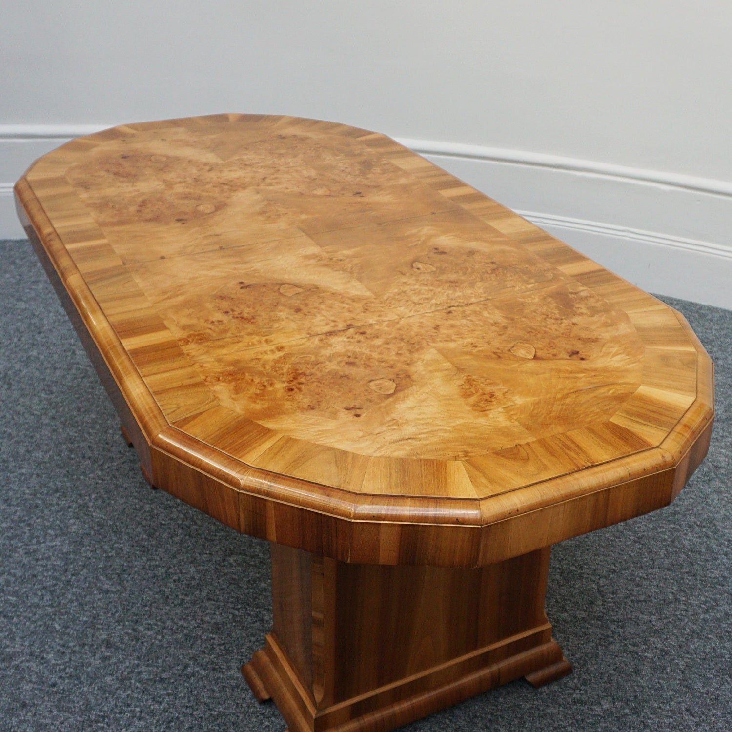 Vintage Art Deco Dining Room Table Burr Walnut - Jeroen Markies Art Deco