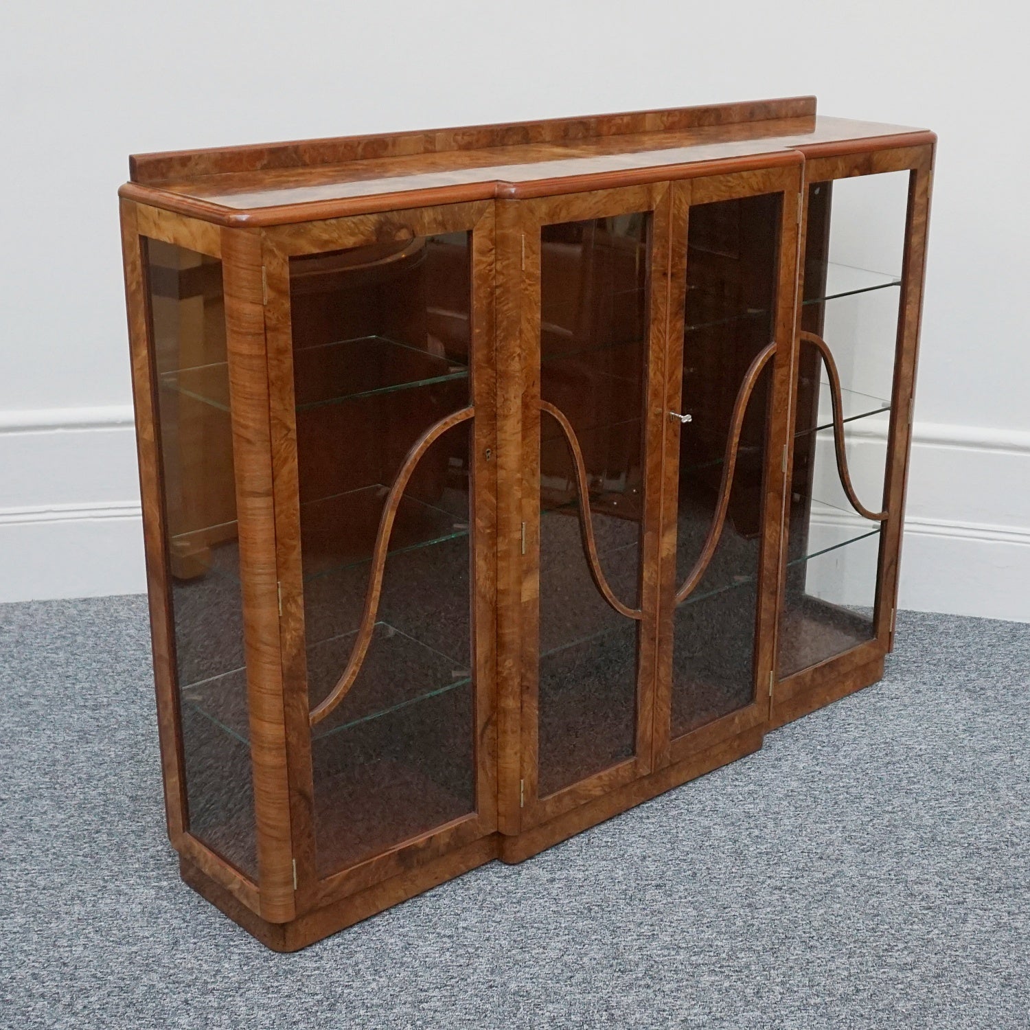 Vintage Art Deco Bookcase/Display Cabinet -English-Art-Deco-Jeroen Markies Art Deco