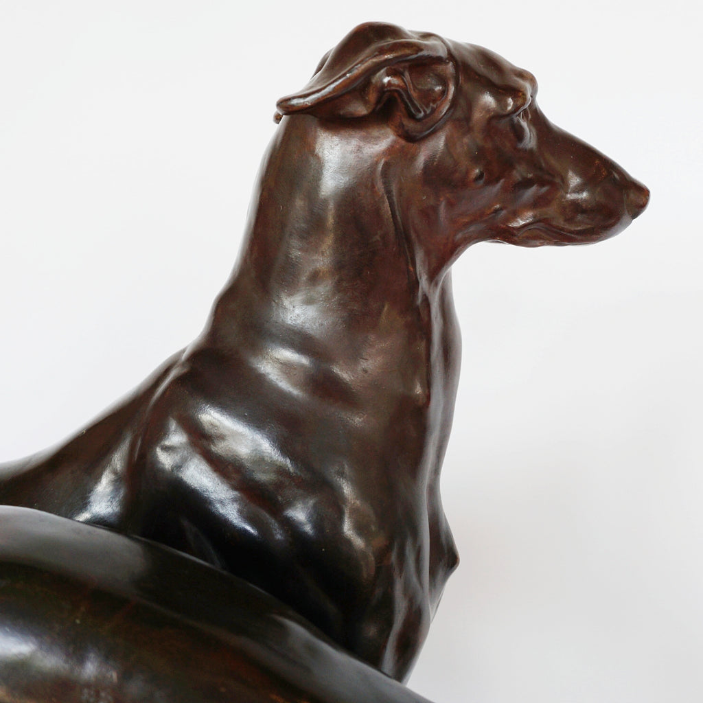 Jules-Edmund Masson French Art Deco Bronze Sculpture of two Greyhounds Jeroen Markies Art Deco