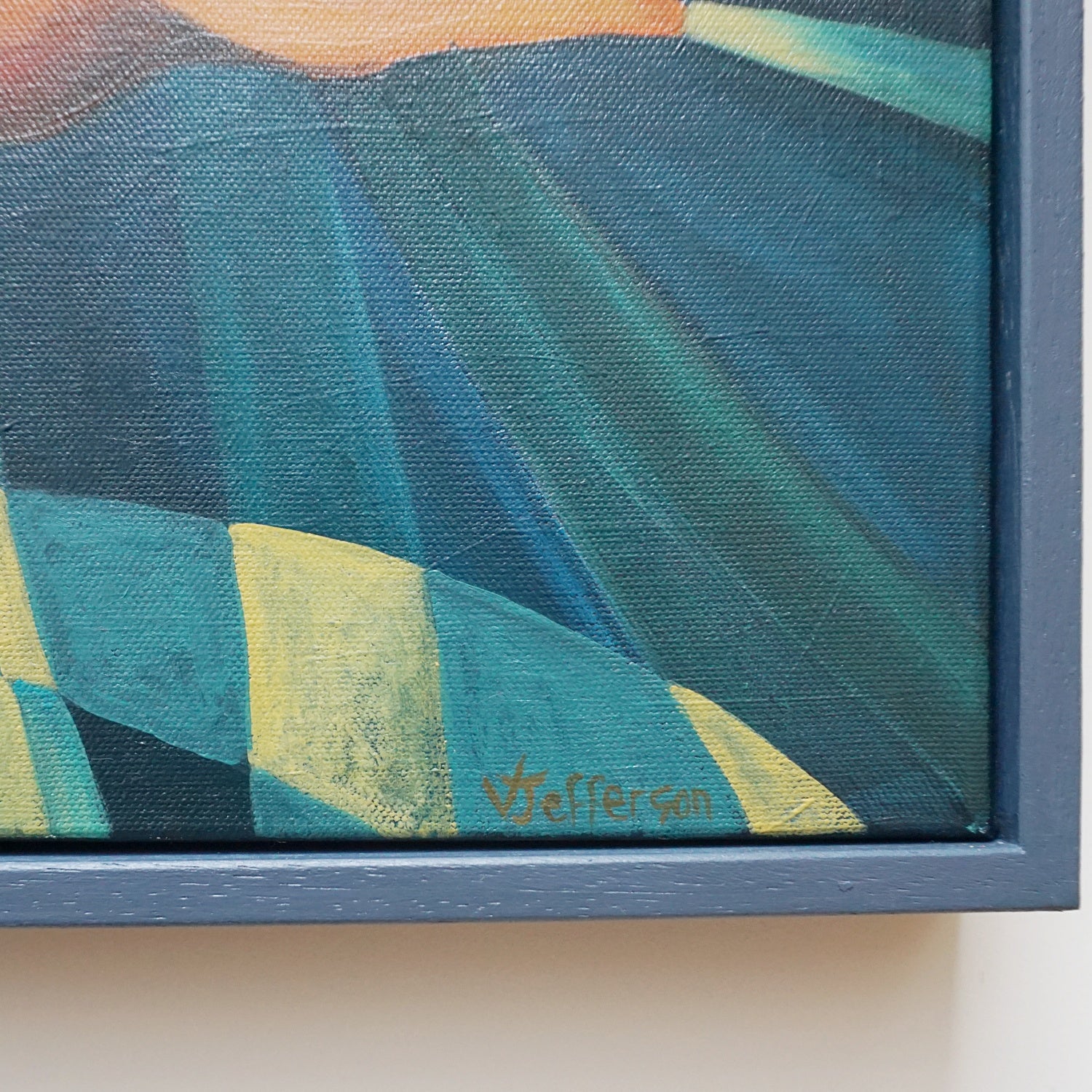 Contemporary Art Deco Style Oil on Canvas Painting of Dogs Running by Vera Jefferson - Jeroen Markies Art Deco