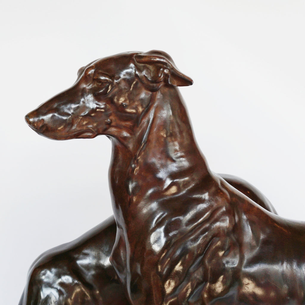 Jules-Edmund Masson French Art Deco Bronze Sculpture of two Greyhounds Jeroen Markies Art Deco