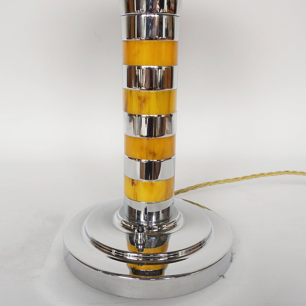 Art Deco Bakelite and Chromed Metal Dome Lamp - Jeroen Markies Art Deco