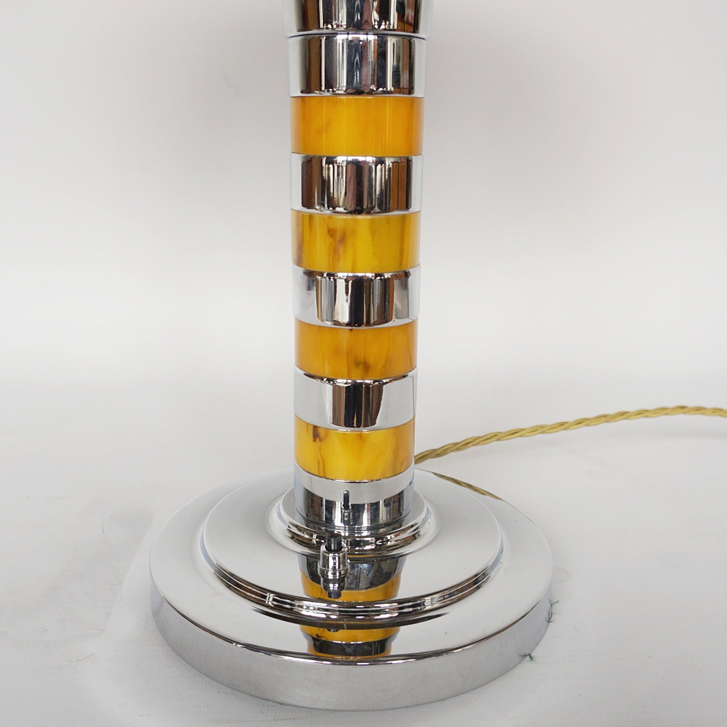 Art Deco Bakelite and Chromed Metal Dome Lamp - Jeroen Markies Art Deco