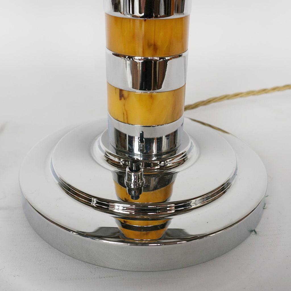 Art Deco Bakelite and Chromed Metal Dome Lamp - Jeroen Markies Art Deco