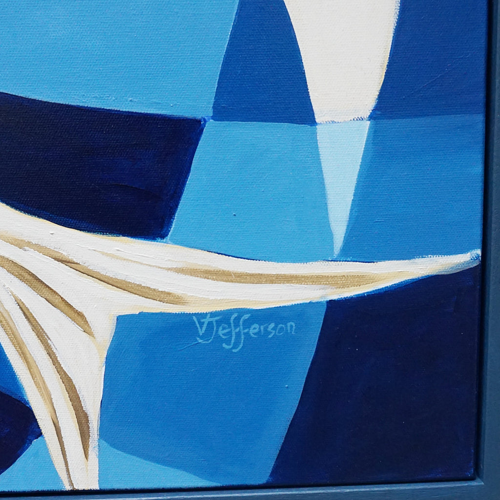 An Abstract Art Deco Style Painting by Vera Jefferson Oil on Canvas ' Swirling Swallows' - Jeroen Markies Art Deco