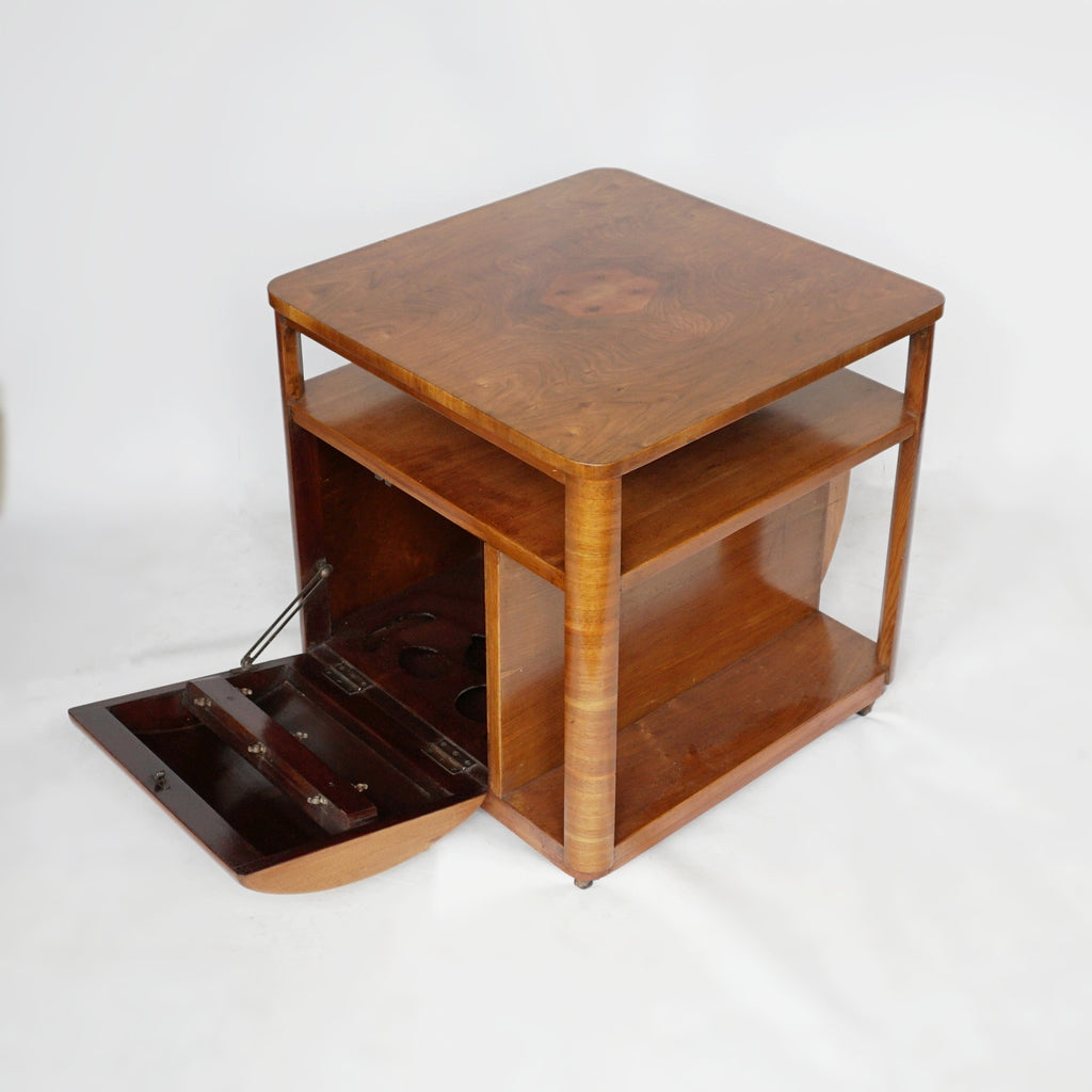 Pair of Art Deco Drinks Tables Figured Walnut Burr Walnut -Jeroen Markies Art Deco