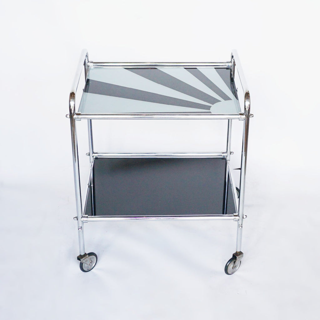 Art Deco metal and glass drinks trolley Jeroen Markies Art Deco
