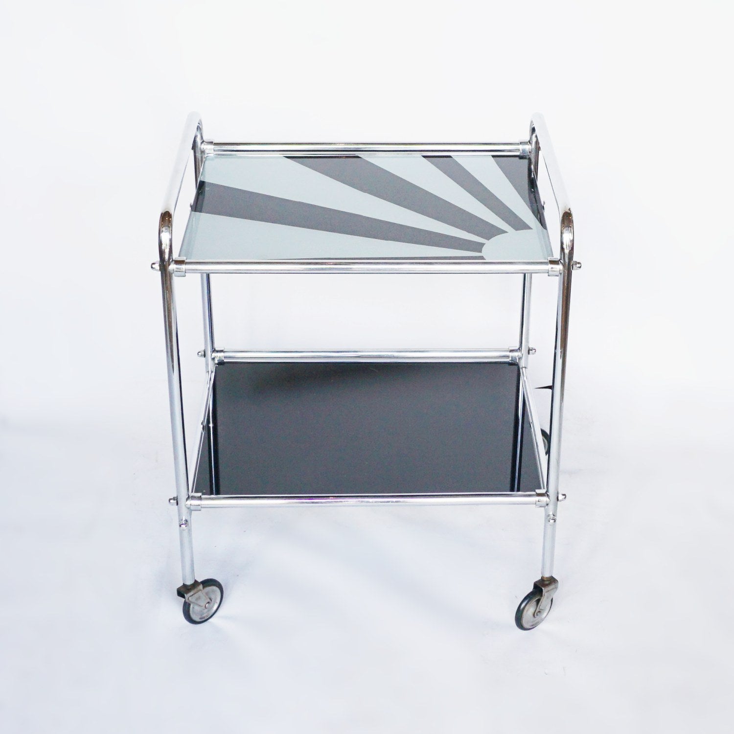 Art Deco metal and glass drinks trolley Jeroen Markies Art Deco
