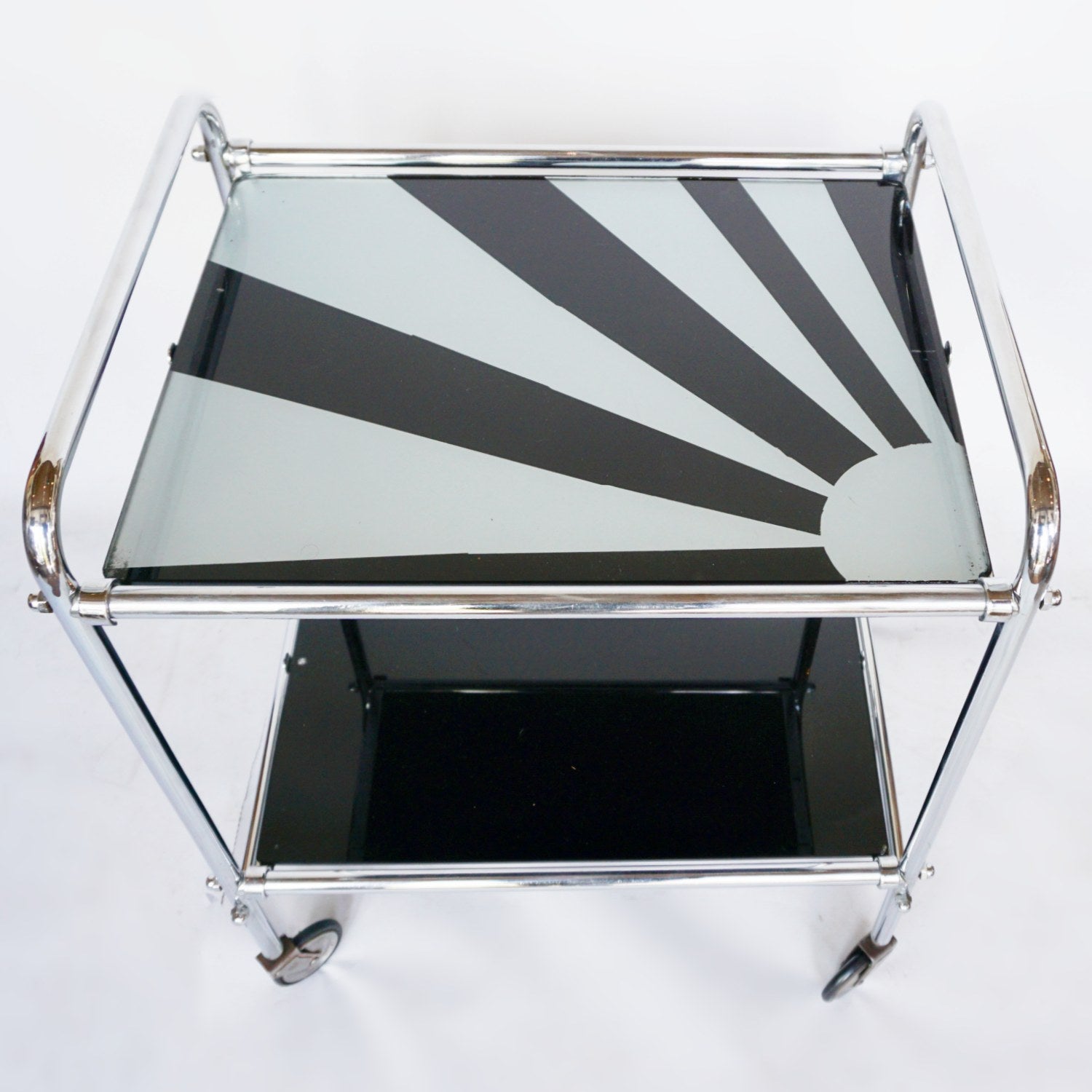 Art Deco metal and glass drinks trolley Jeroen Markies Art Deco