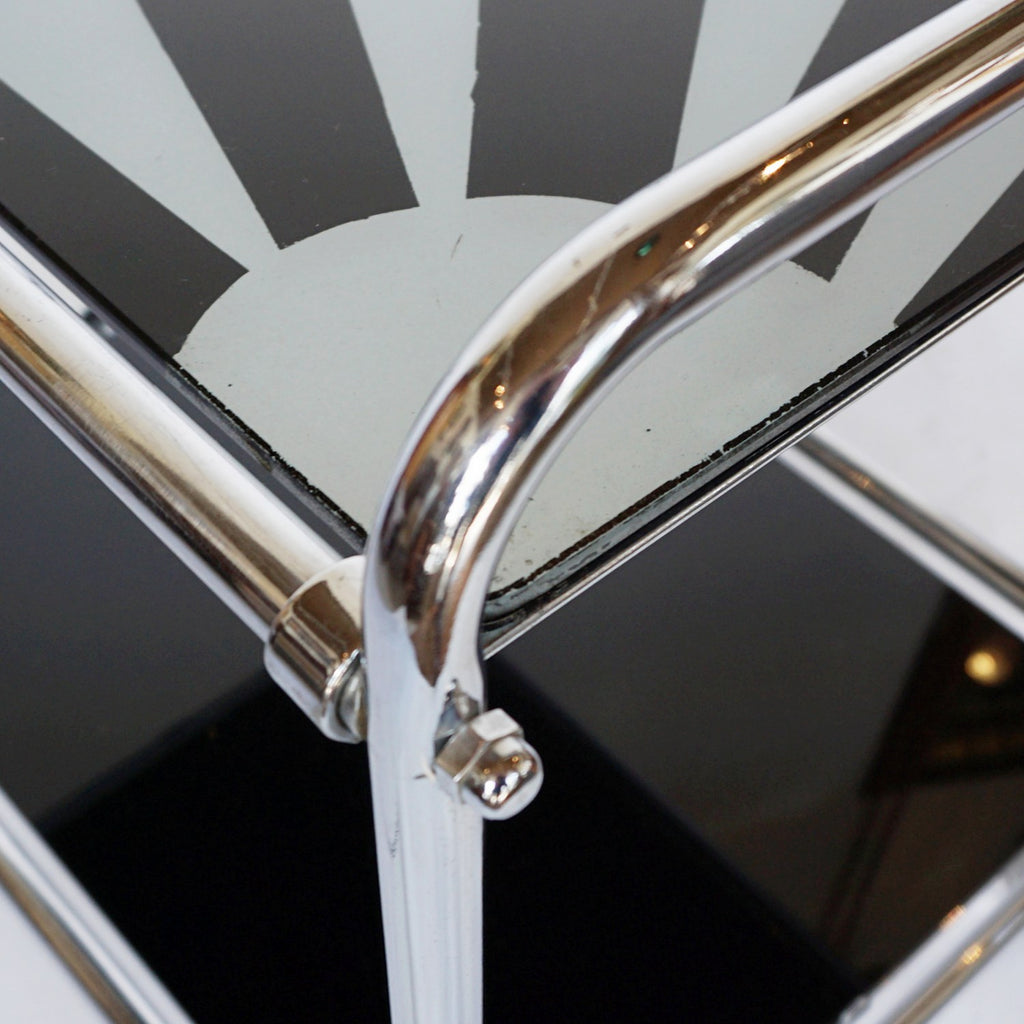 Art Deco metal and glass drinks trolley Jeroen Markies Art Deco