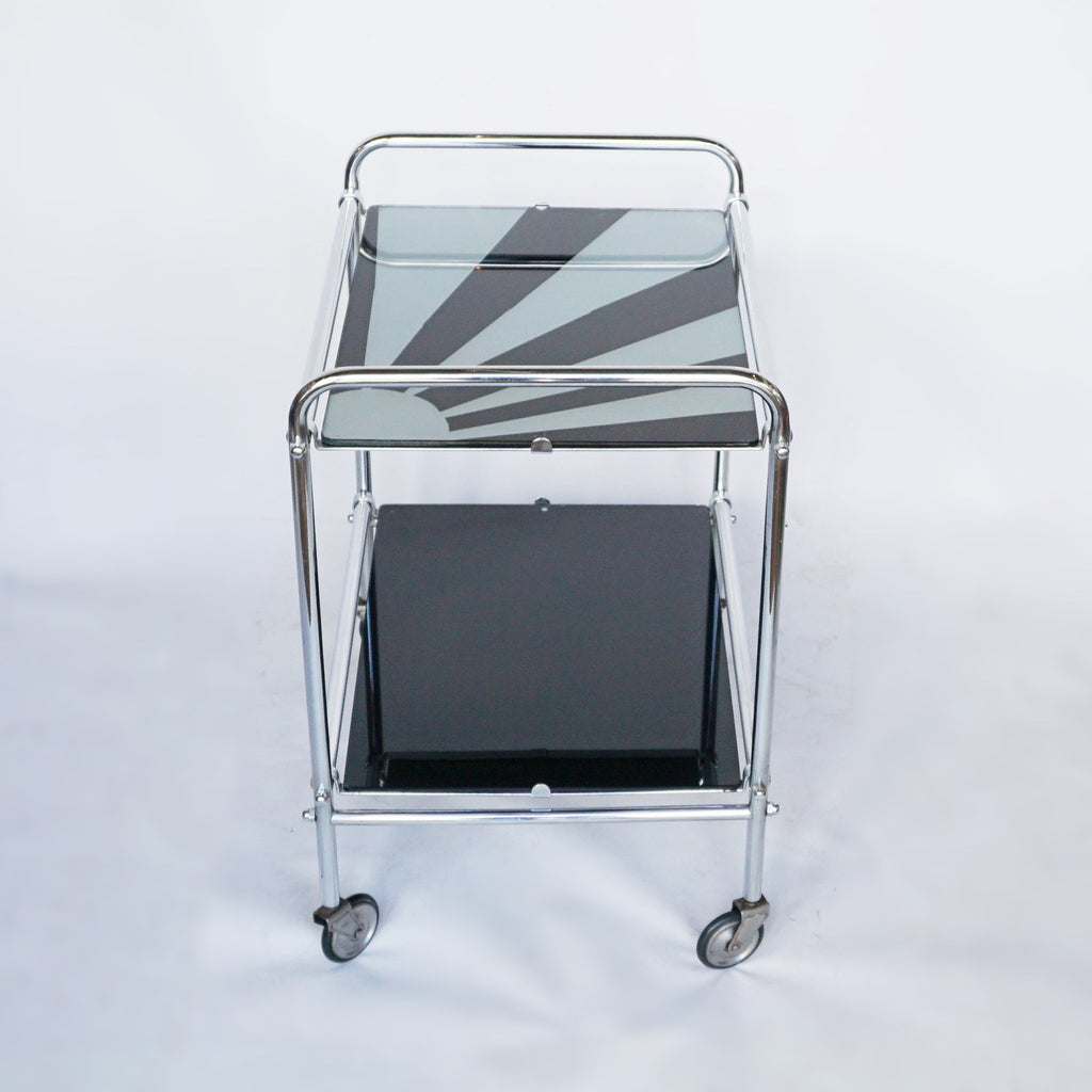 Art Deco metal and glass drinks trolley Jeroen Markies Art Deco