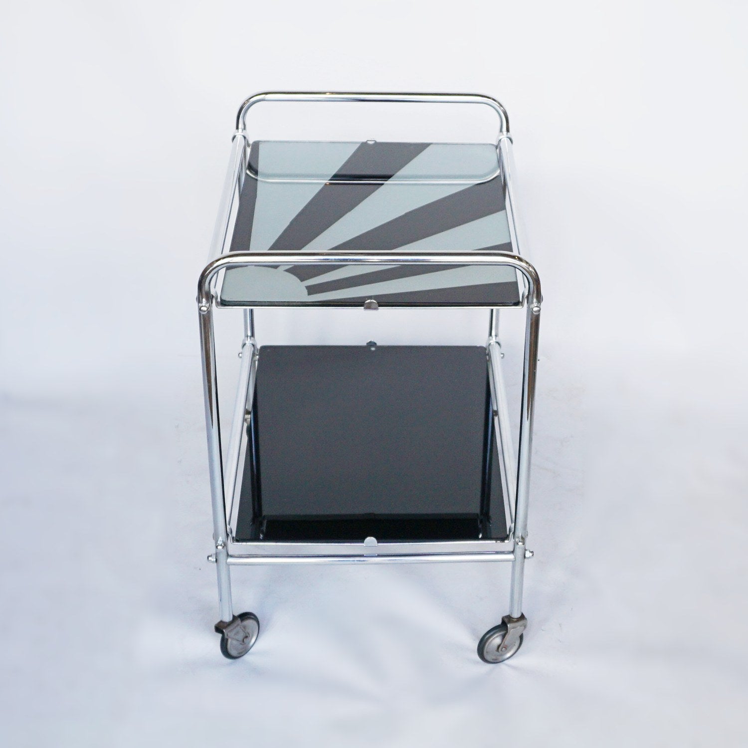 Art Deco metal and glass drinks trolley Jeroen Markies Art Deco