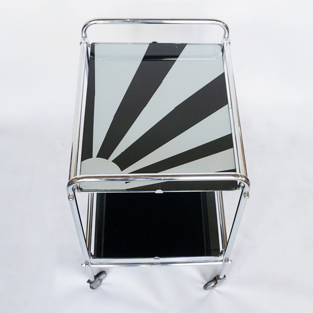 Art Deco metal and glass drinks trolley Jeroen Markies Art Deco