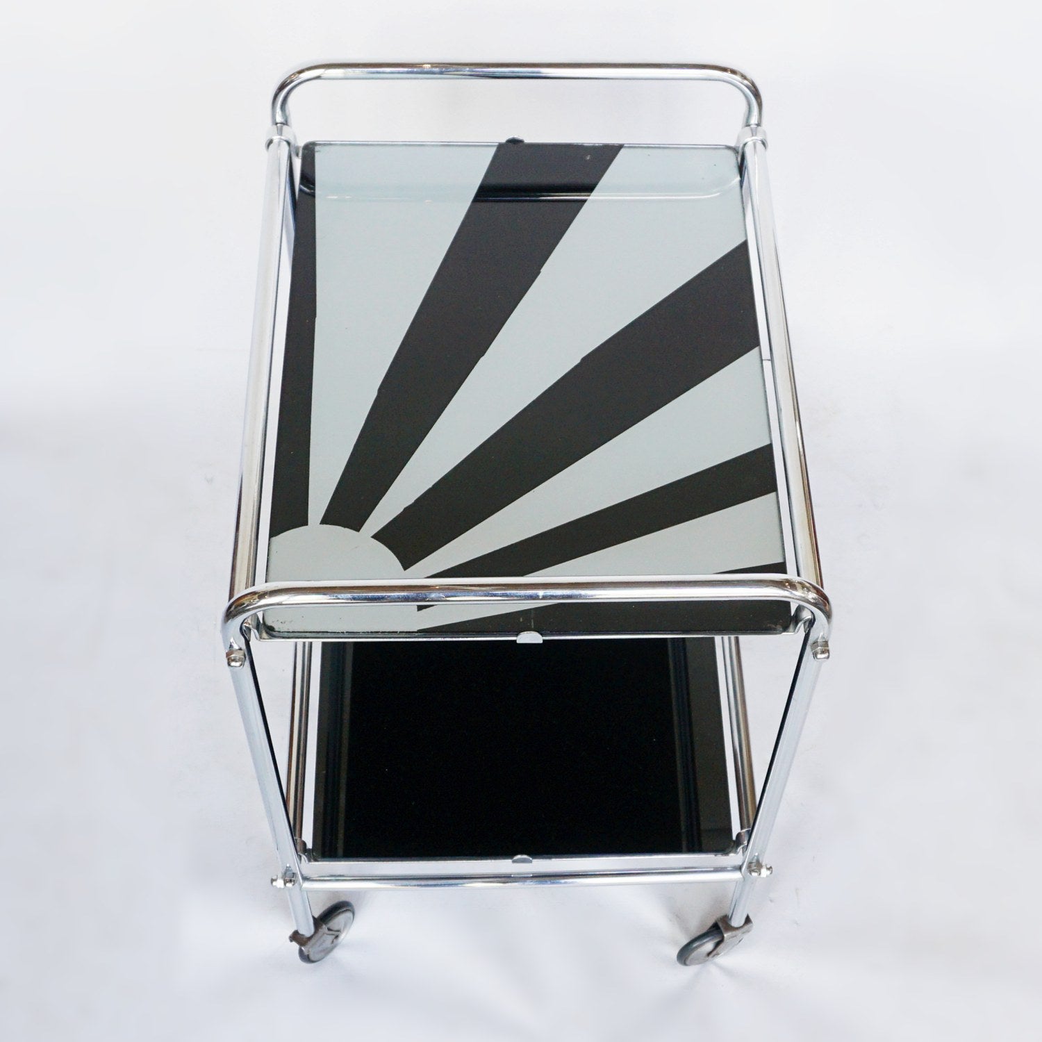 Art Deco metal and glass drinks trolley Jeroen Markies Art Deco