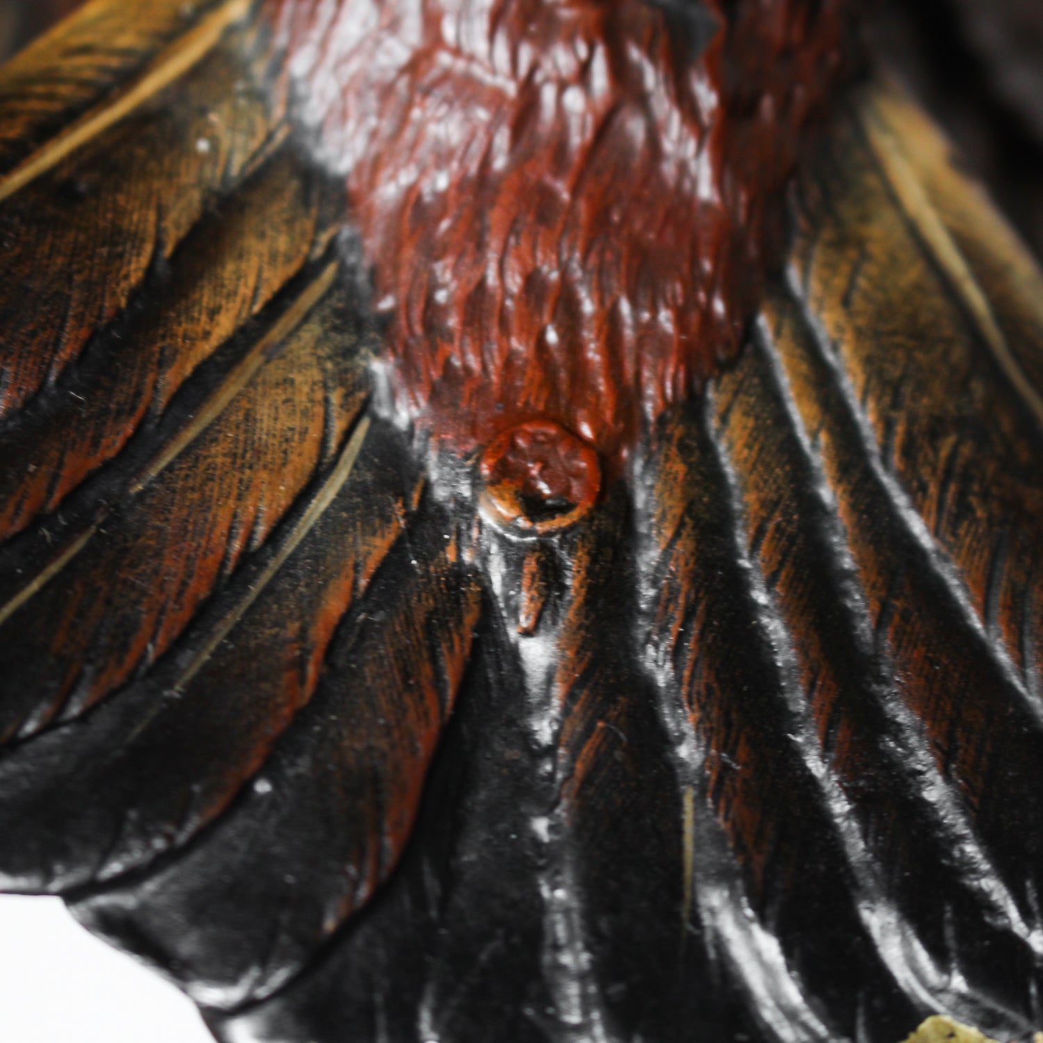 A bronze study of an eagle about to take flight with its wings outspread on the edge of a naturalistic rocky outcrop with excellent colour and fine hand finished detail. Signed with the Bergman ‘B’ to underside of tail at Jeroen Markies.