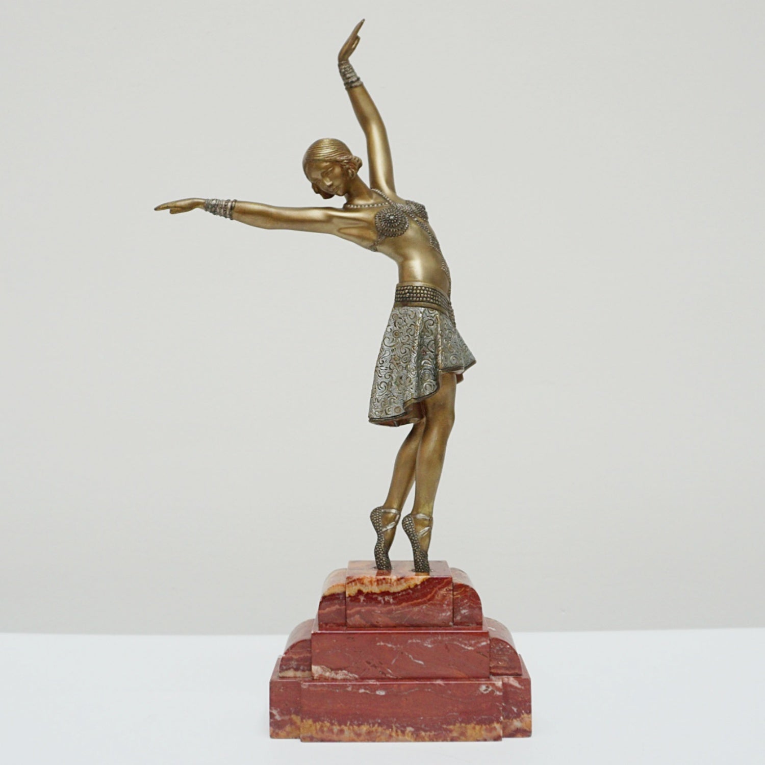 Vintage Art Deco Sculpture Demetre Chiparus Vedette - Jeroen Markies Art Deco