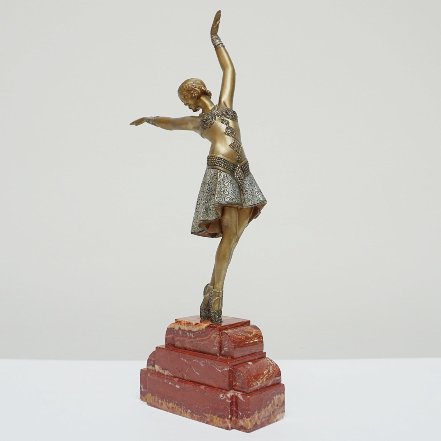Vintage Art Deco Sculpture Demetre Chiparus Vedette - Jeroen Markies Art Deco