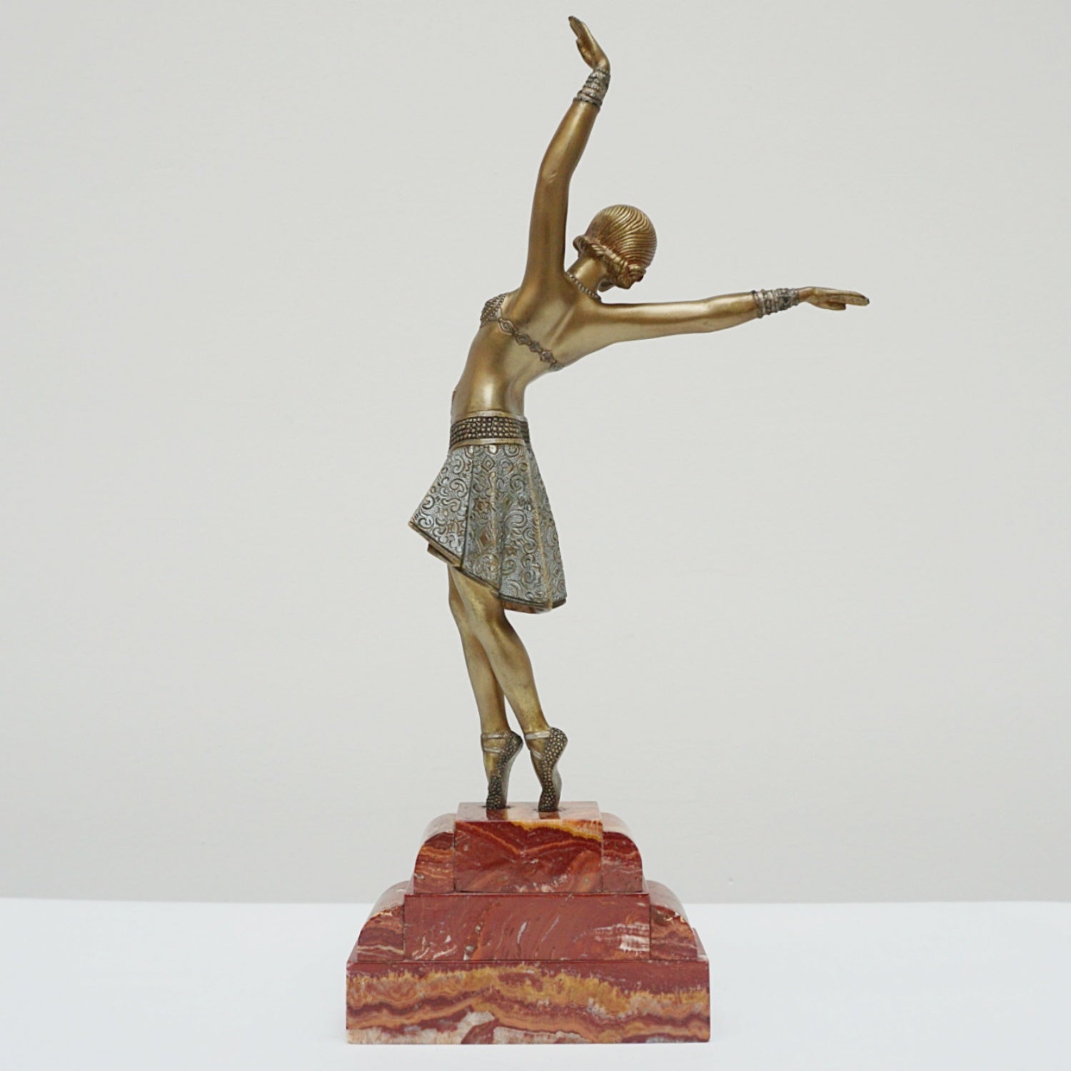 Vintage Art Deco Sculpture Demetre Chiparus Vedette - Jeroen Markies Art Deco