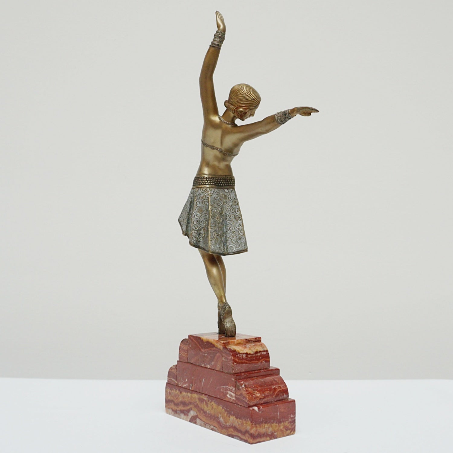 Vintage Art Deco Sculpture Demetre Chiparus Vedette - Jeroen Markies Art Deco