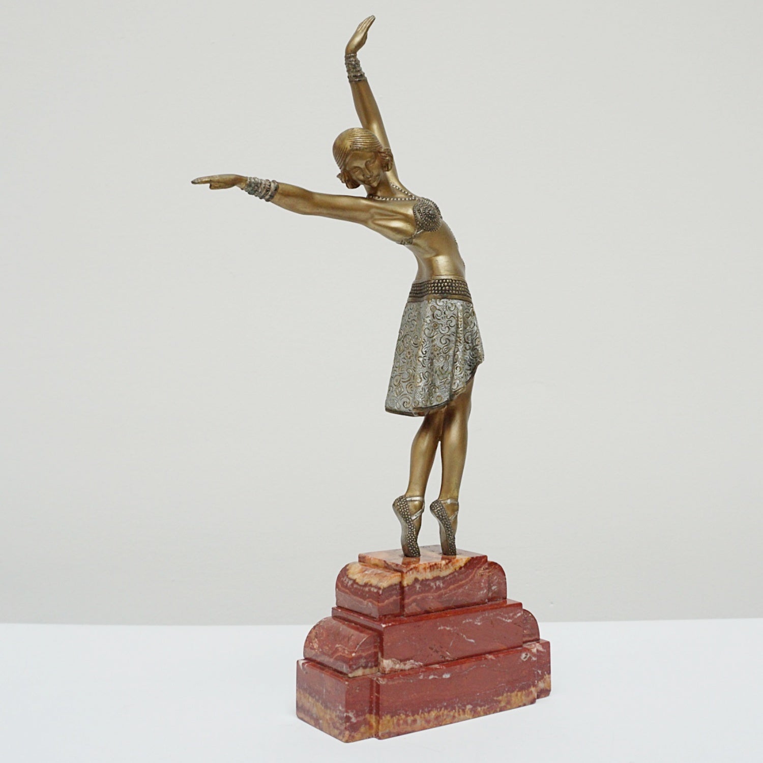 Vintage Art Deco Sculpture Demetre Chiparus Vedette - Jeroen Markies Art Deco