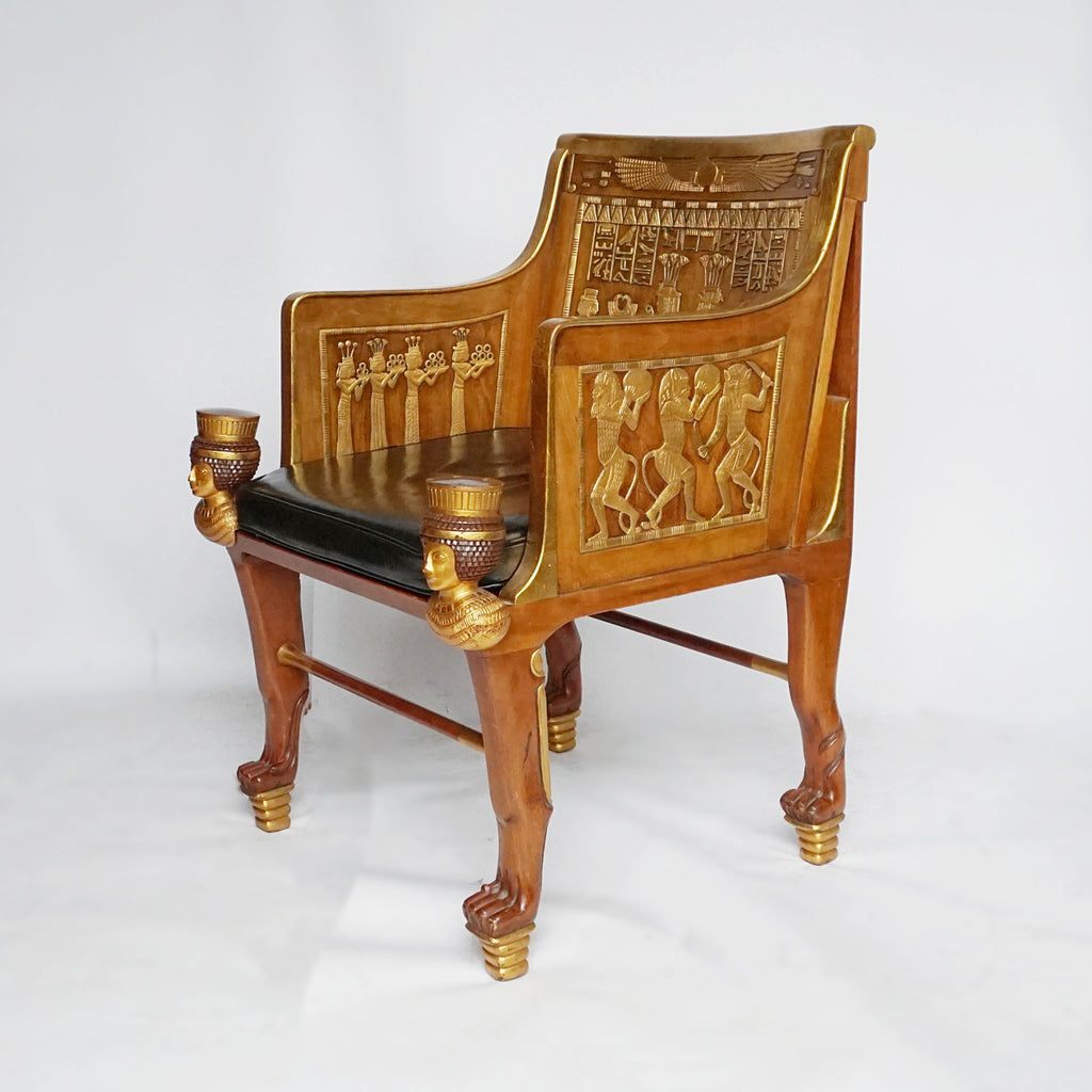 Mid-Century Egyptian Style Chairs Based on 18th Dynasty Throne - Jeroen Markies Art Deco